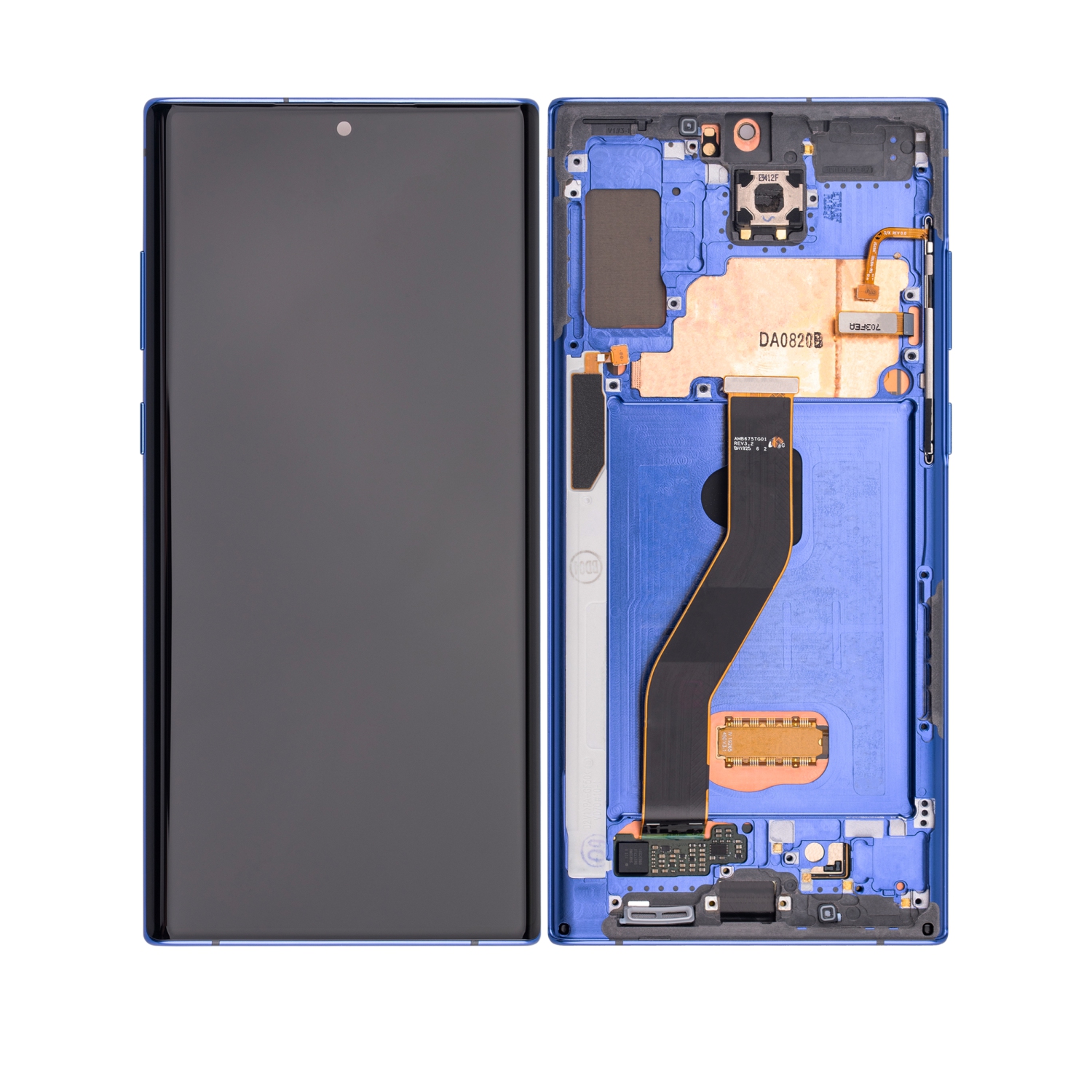 Replacement OLED Assembly With Frame Compatible For Samsung Galaxy Note 10 Plus / 5G (Service Pack) (Aura Blue)