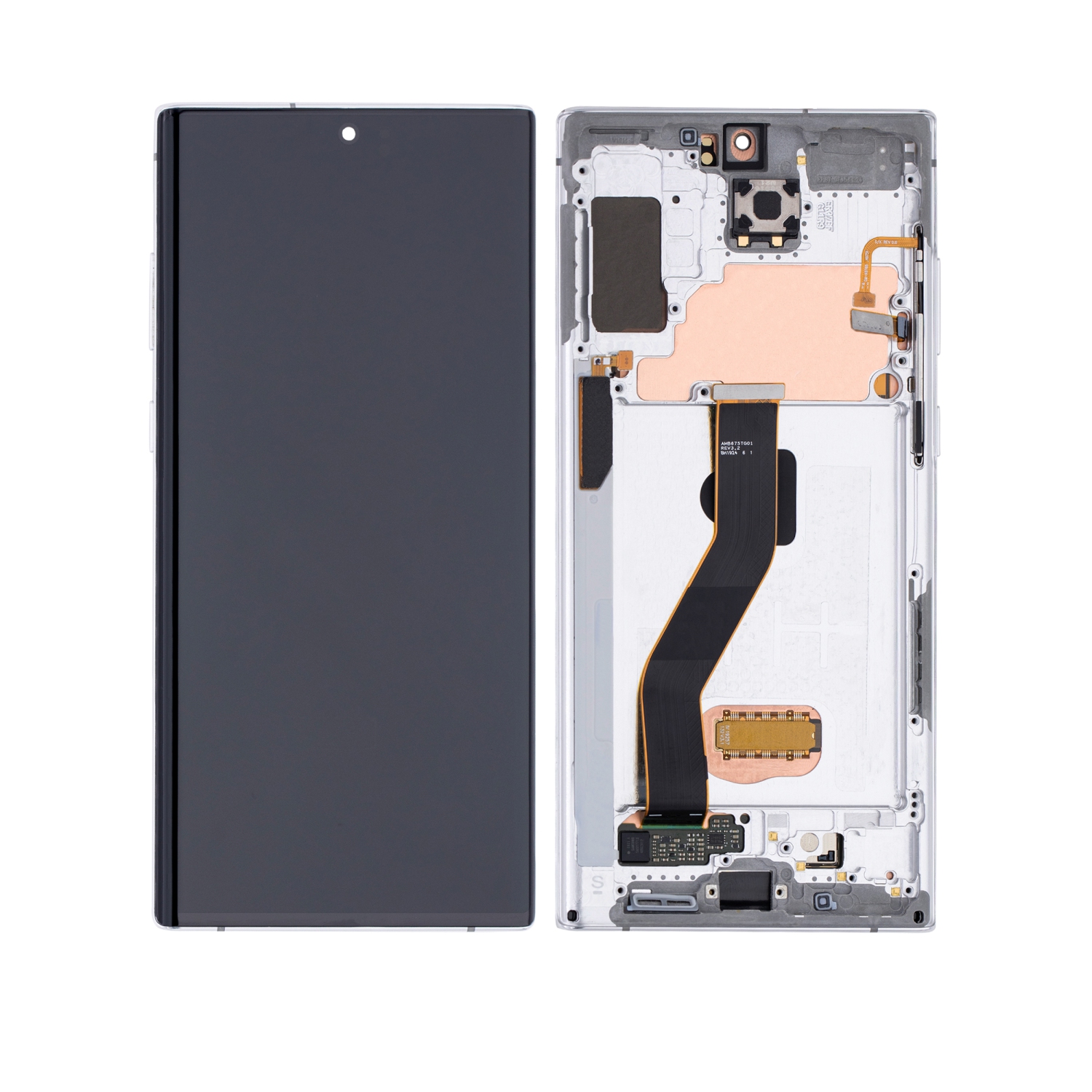 Replacement OLED Assembly With Frame Compatible For Samsung Galaxy Note 10 Plus / 5G (Service Pack) (Aura White)