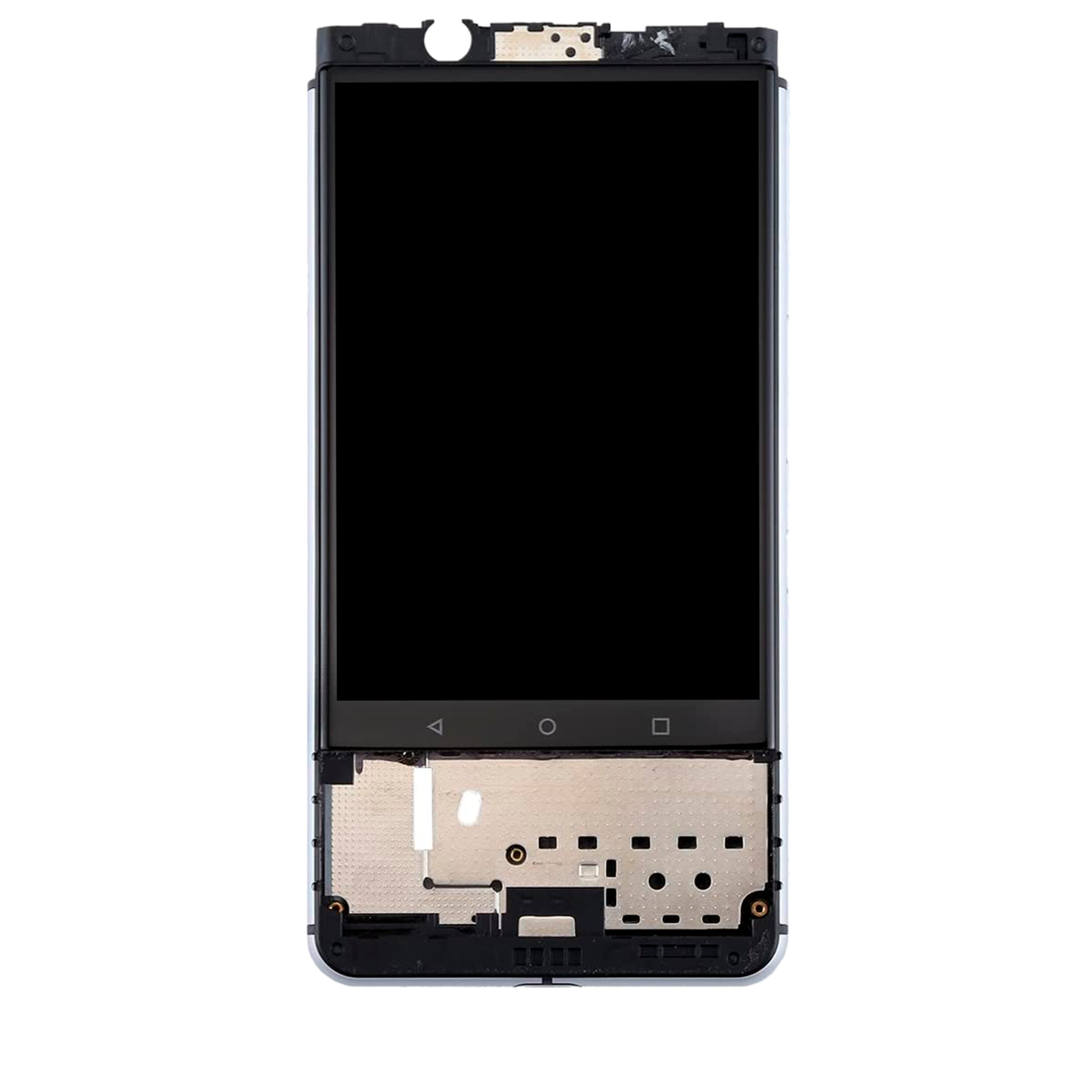 Refurbished - Replacement LCD Assembly With Frame Compatible For BlackBerry KEYone (Silver)