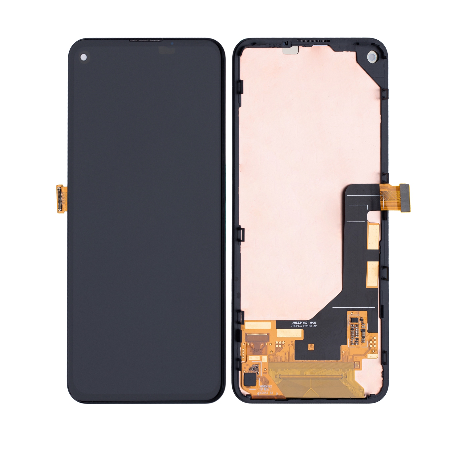 Replacement OLED Assembly With Frame Compatible For Google Pixel 5A 5G (Premium) (Black)