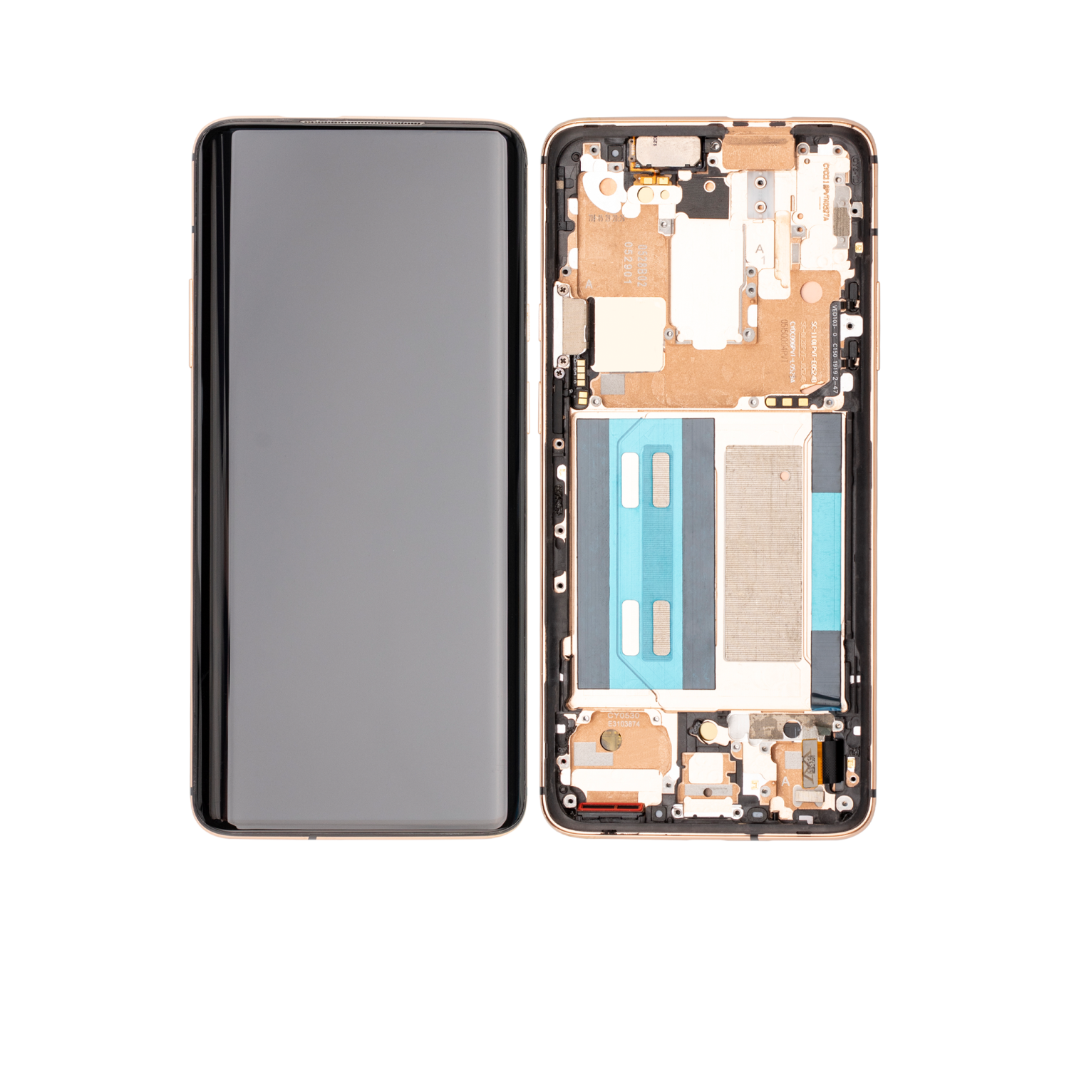 Refurbished (Excellent) - Replacement OLED Assembly With Frame Compatible For OnePlus 7 Pro (Almond)