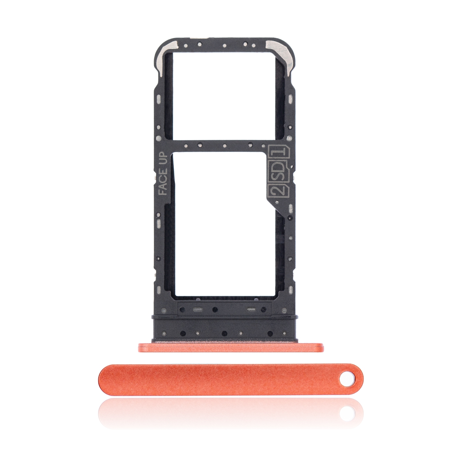 Replacement Dual Sim Card Tray Compatible For Motorola Moto E7 (XT2095 / 2020) (Satin Coral)