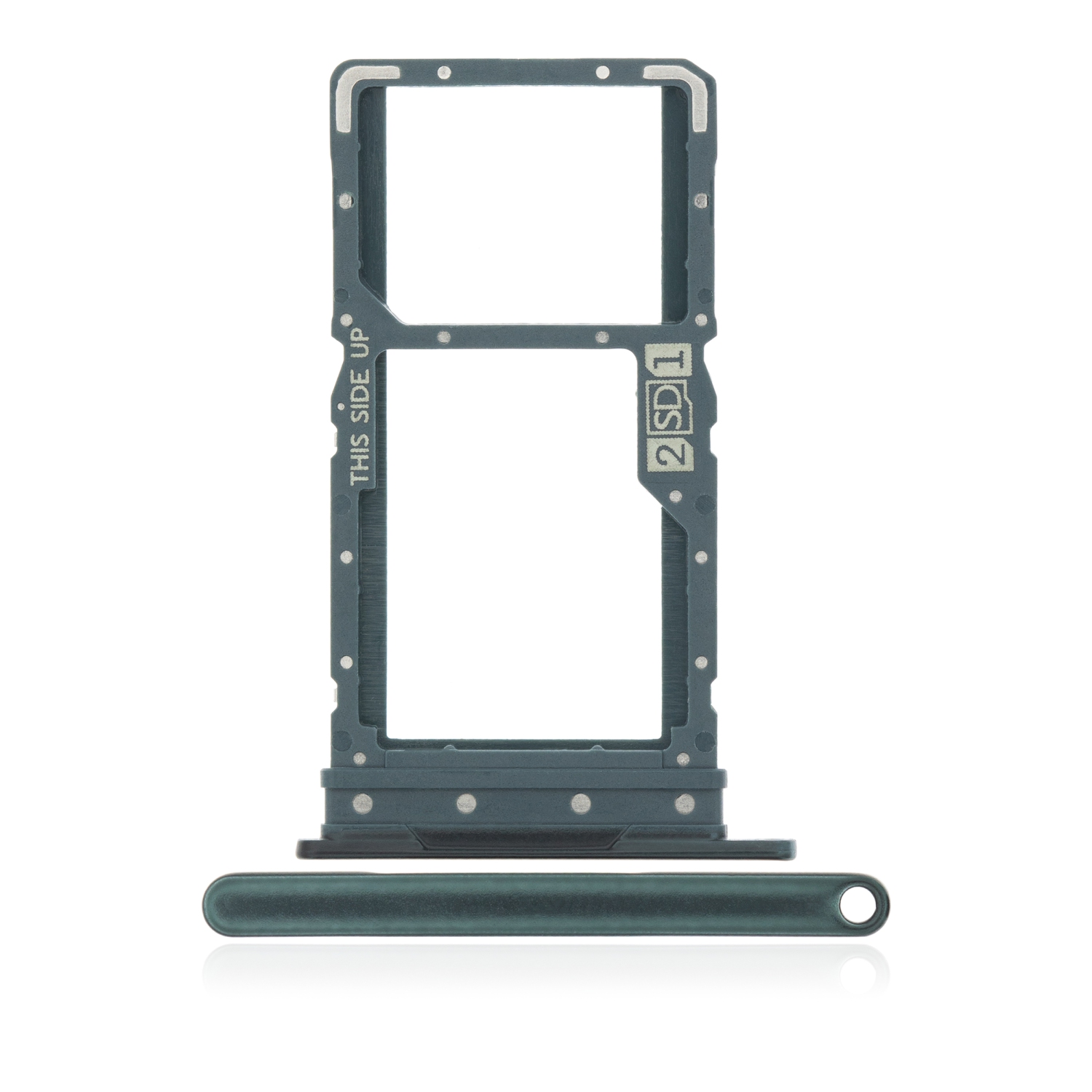 Replacement Dual Sim Card Tray Compatible For Motorola Moto G9 Power (XT2091 / 2020) (Metallic Sage)