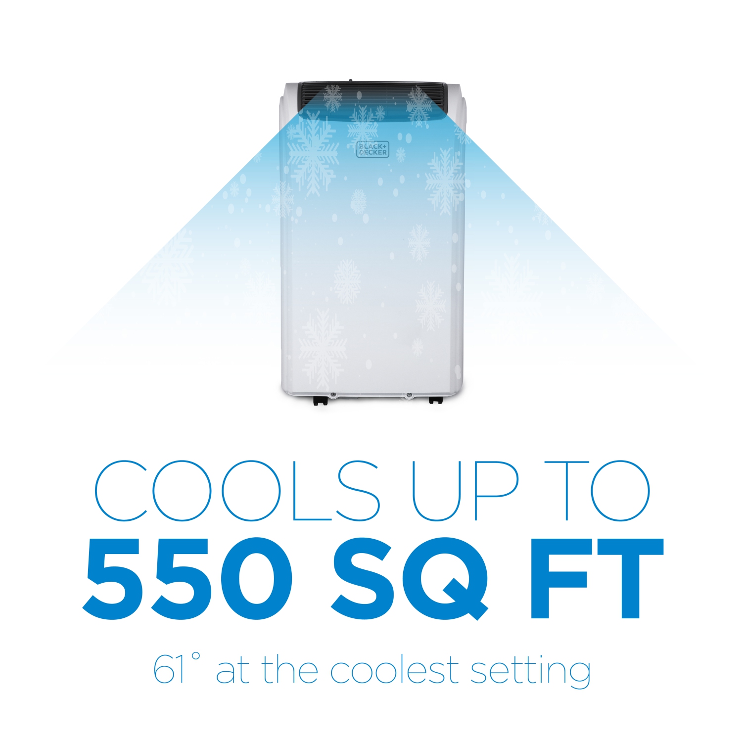 BLACK+DECKER 12,000 BTU Portable Air Conditioner with Remote Control, White