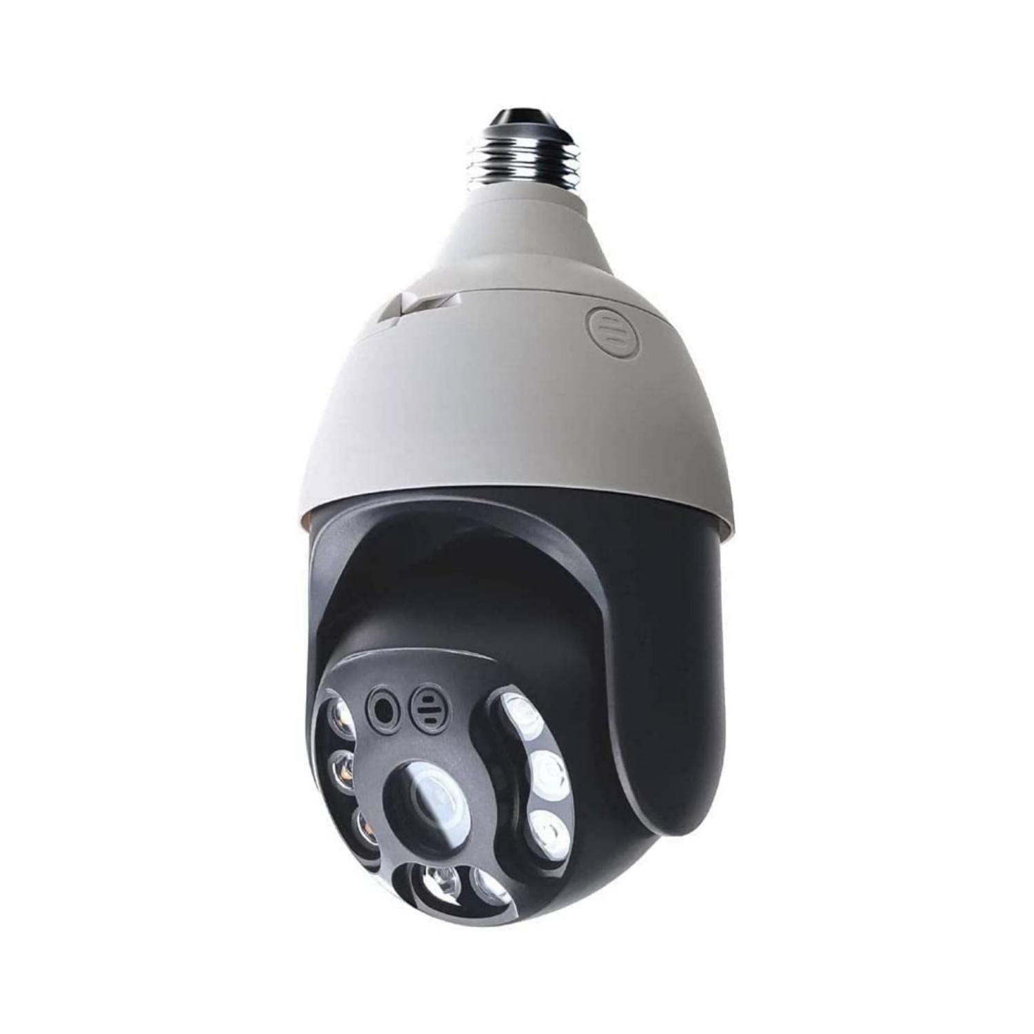 NIERBO 5.0MP Wireless PTZ Security Camera with E27 Bulb Connector, Motion Auto Tracking, 2 Way Audio, Spotlight Night Vision, Tuya Smart Life WiFi CCTV Camera Black
