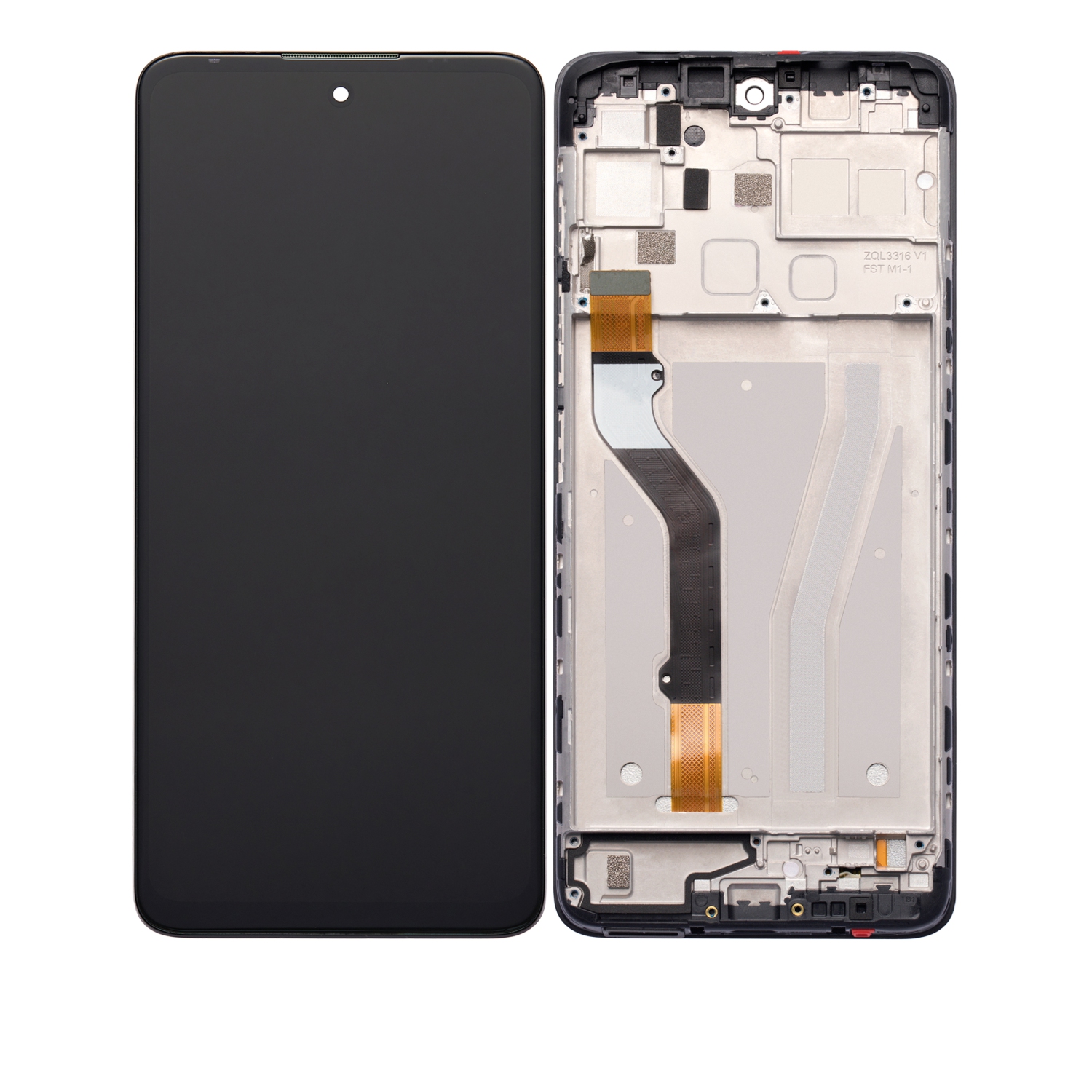 Refurbished (Excellent) - Replacement LCD Assembly With Frame Compatible For Motorola Moto G60 (XT2135-1 / 2021) (Black)