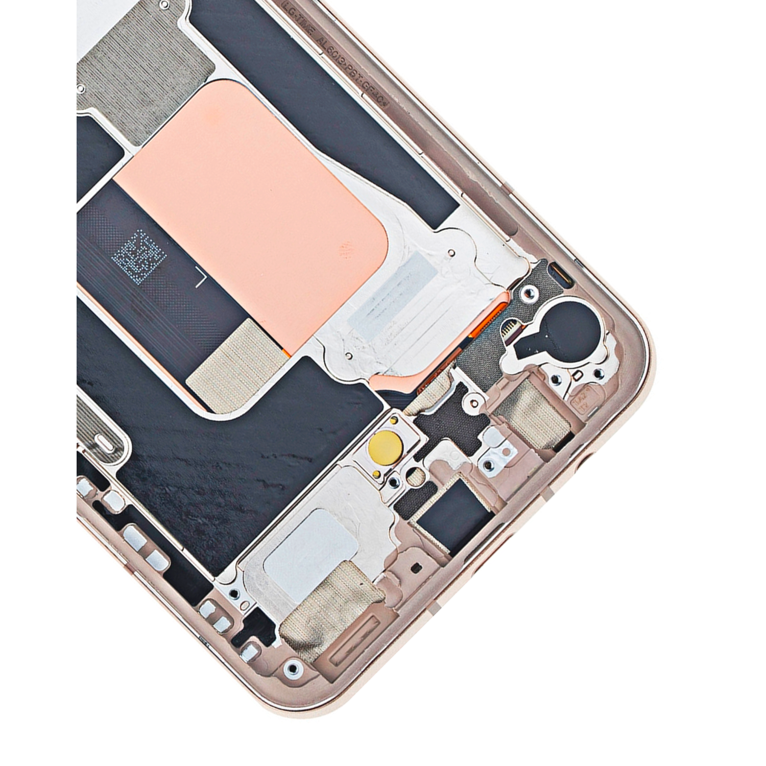 Replacement OLED Assembly With Frame Compatible For LG V60 ThinQ 5G UW (Used OEM Pull: Grade B/C) (Classy Blue) (Gold Frame)