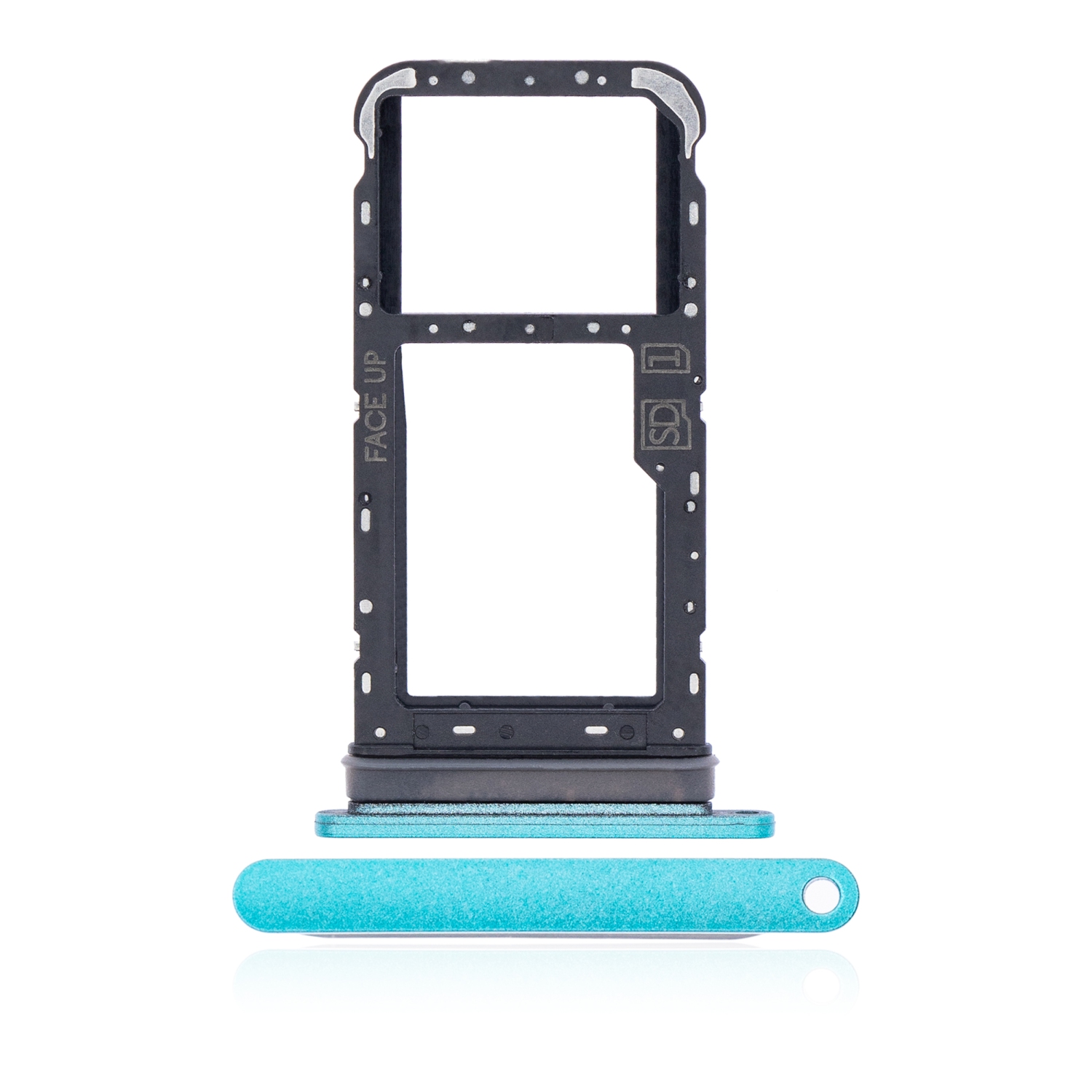 Replacement Single Sim Card Tray Compatible For Motorola Moto E7 (XT2095 / 2020) (Aqua Blue)