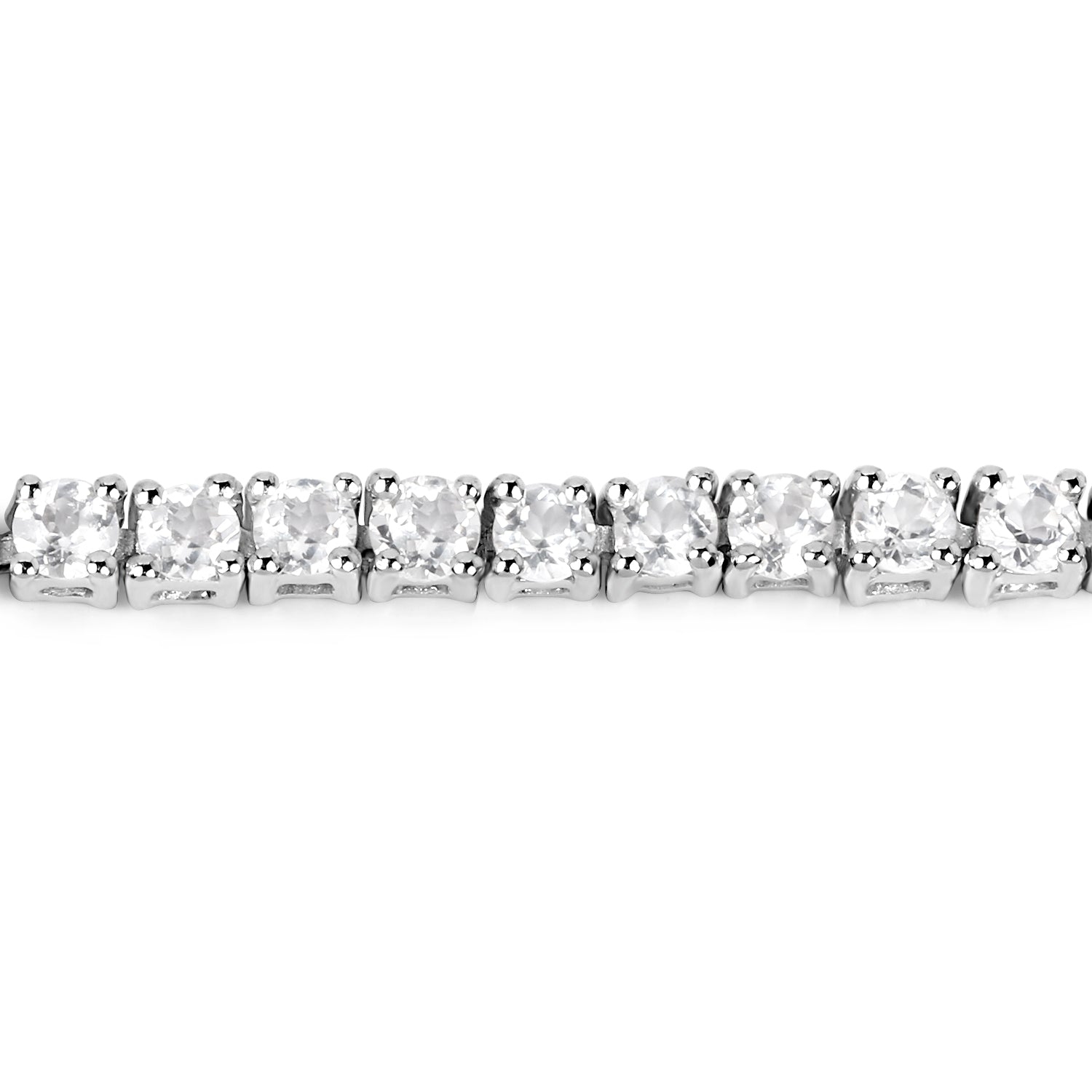 Bracelet en argent sterling avec topaze blanche véritable 4.96 carats