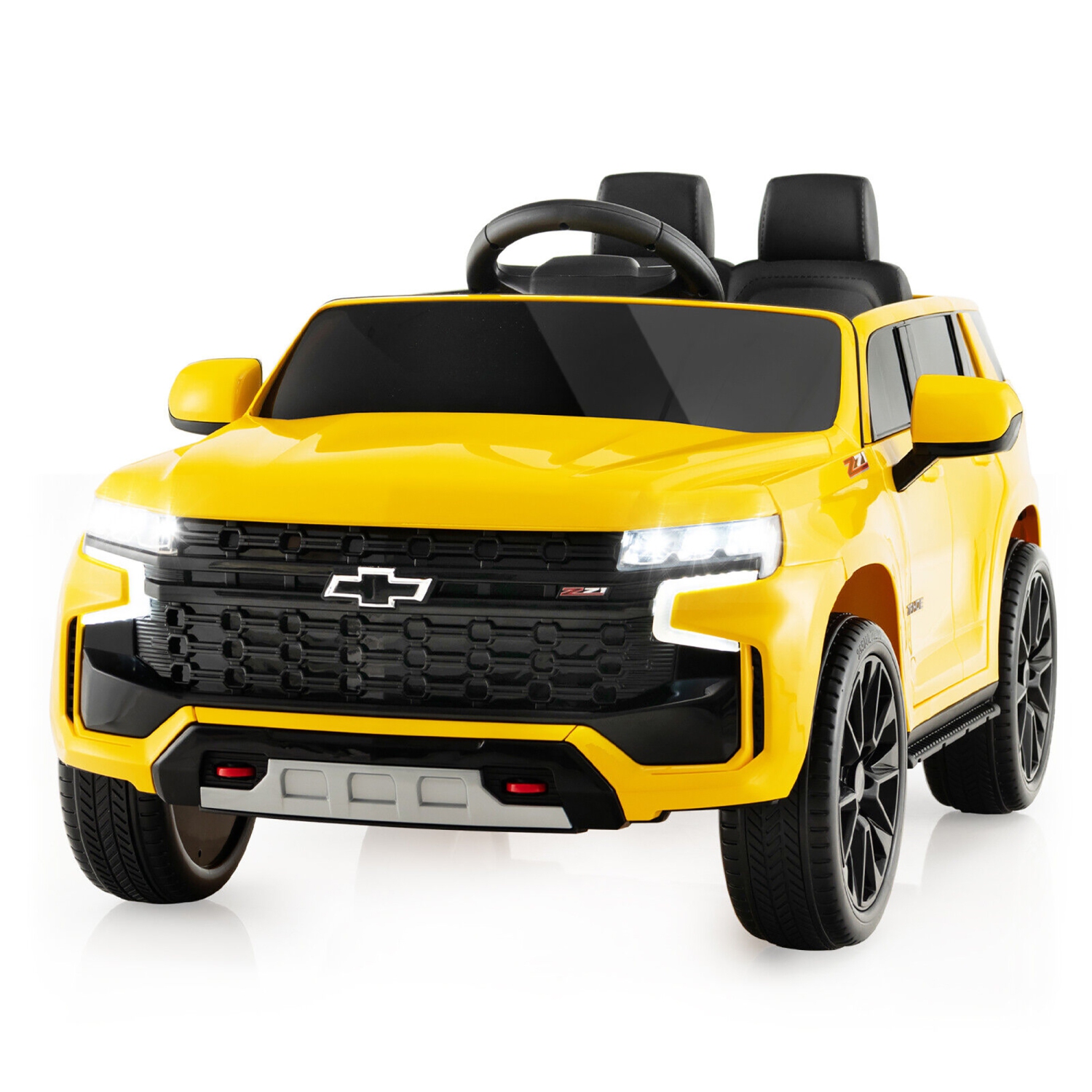 Gymax 12V Kids Ride On Car Chevrolet Tahoe Electric Truck SUV Remote w/ Light & Music