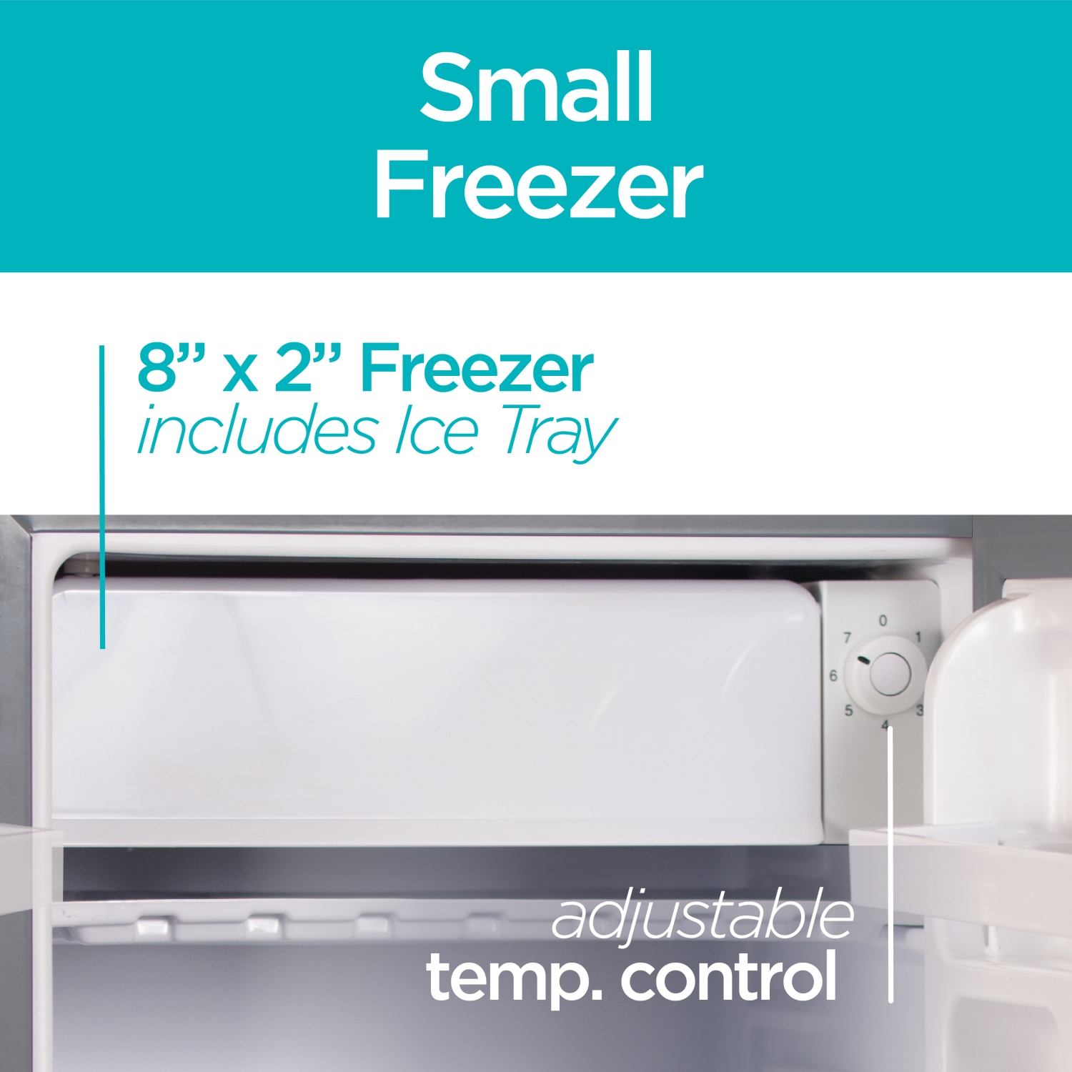 BLACK+DECKER Compact Refrigerator Energy Star Single Door Mini Fridge with Freezer, 2.5 Cubic Ft., White