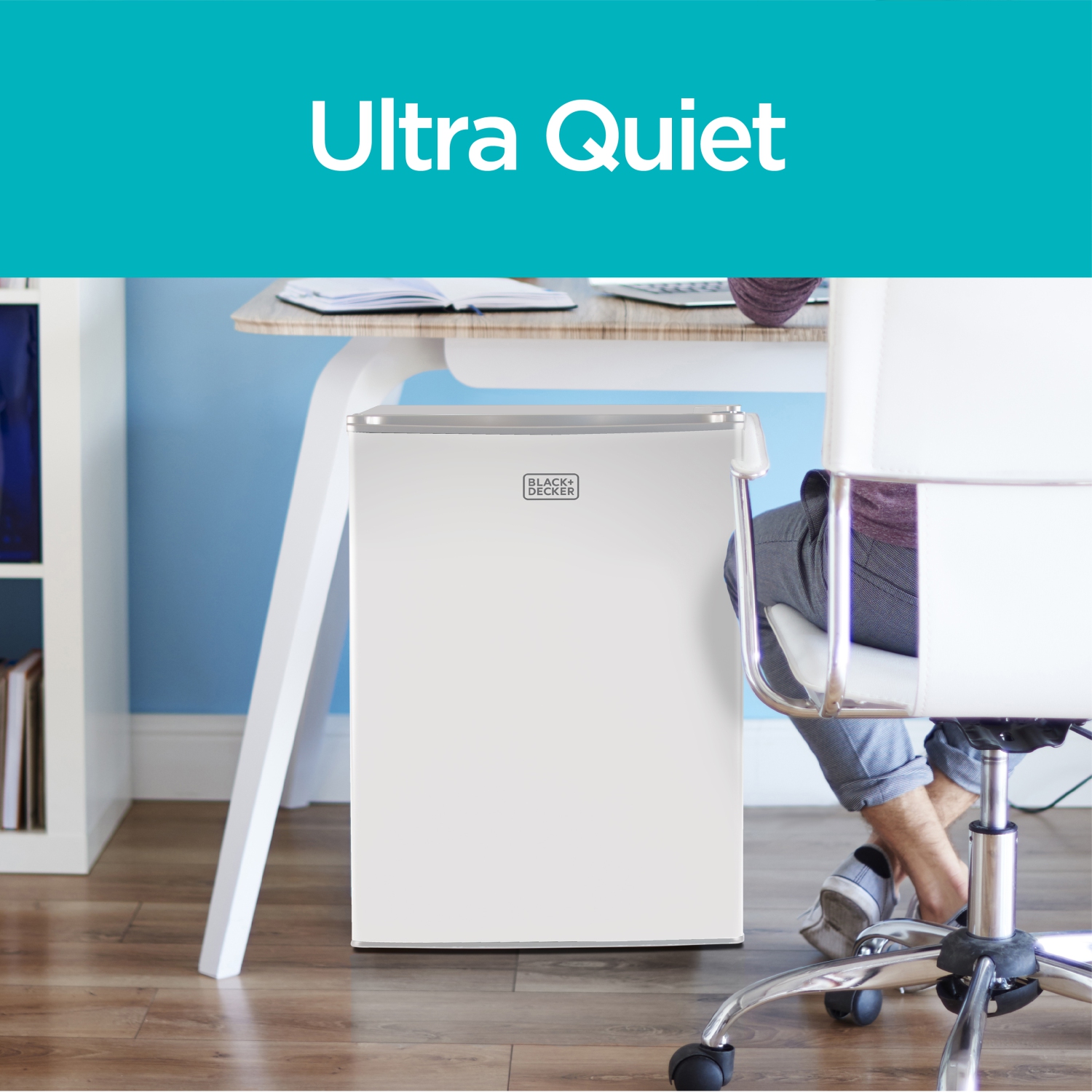 BLACK+DECKER Compact Refrigerator Energy Star Single Door Mini Fridge with Freezer, 2.5 Cubic Ft., White