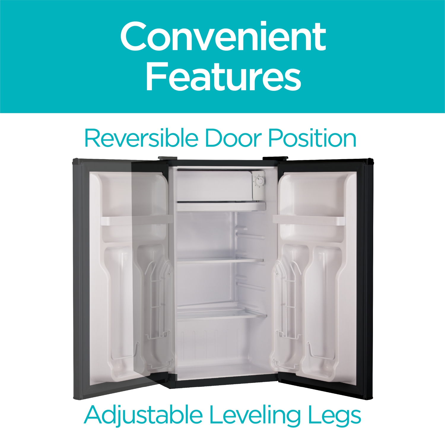 BLACK+DECKER Compact Refrigerator Energy Star Single Door Mini Fridge with Freezer, 3.2 Cubic Feet, Black