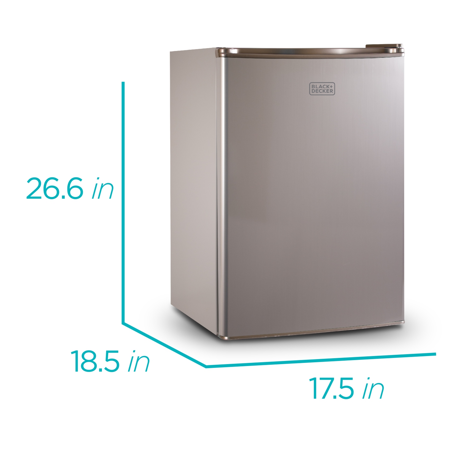 BLACK+DECKER Réfrigérateur compact Mini réfrigérateur Energy Star à une porte avec congélateur, 2,5 pieds cubes, VCM, pi³