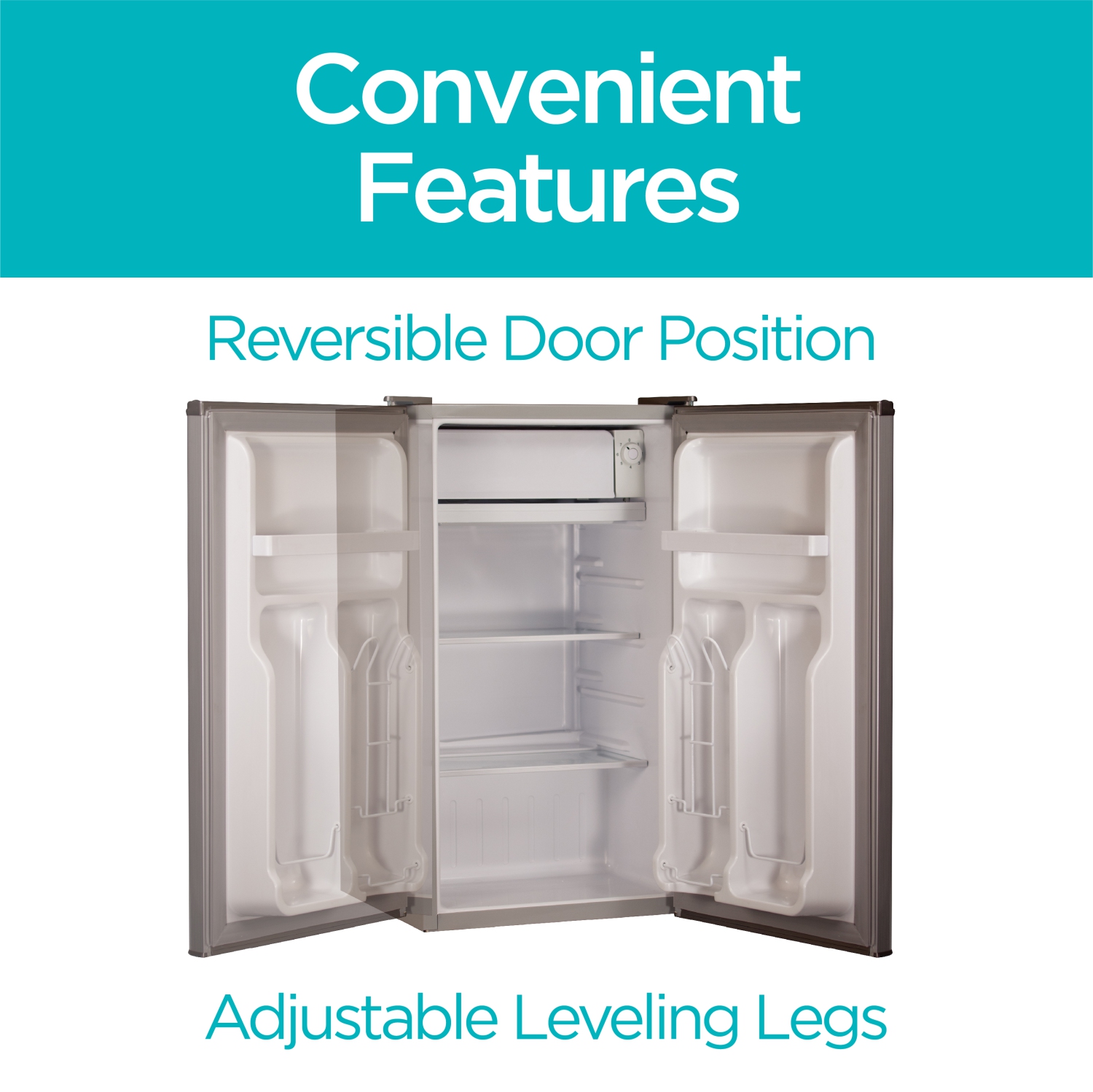 BLACK+DECKER Compact Refrigerator Energy Star Single Door Mini Fridge with Freezer, 3.2 Cubic Ft., VCM