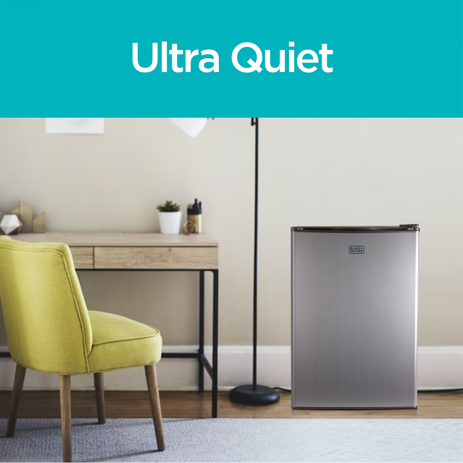 BLACK+DECKER Compact Refrigerator Energy Star Single Door Mini Fridge with Freezer, 3.2 Cubic Ft., VCM