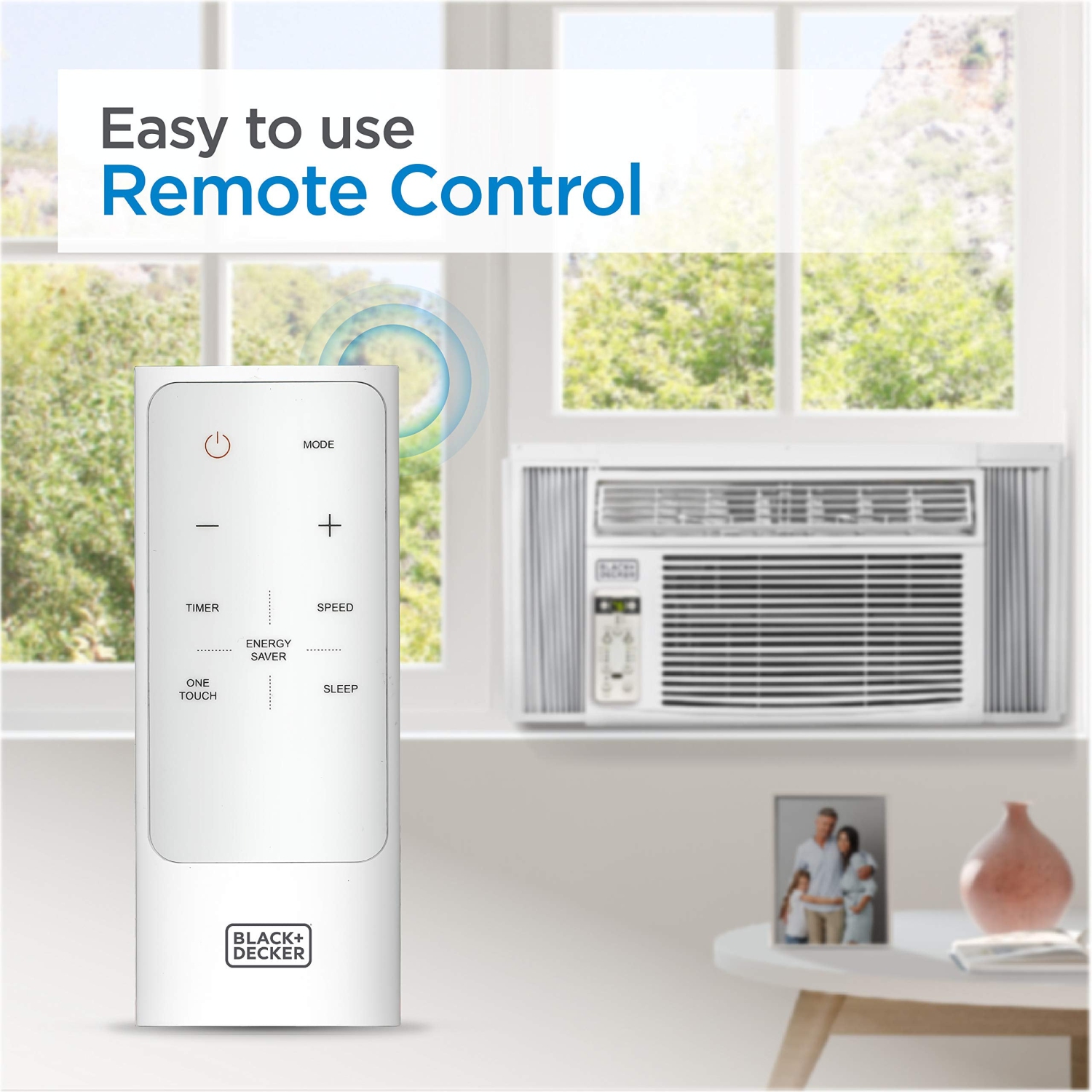 BLACK+DECKER Window Air Conditioner with Remote Control, 10,000 BTU, Cools Up to 450 Square Feet, White
