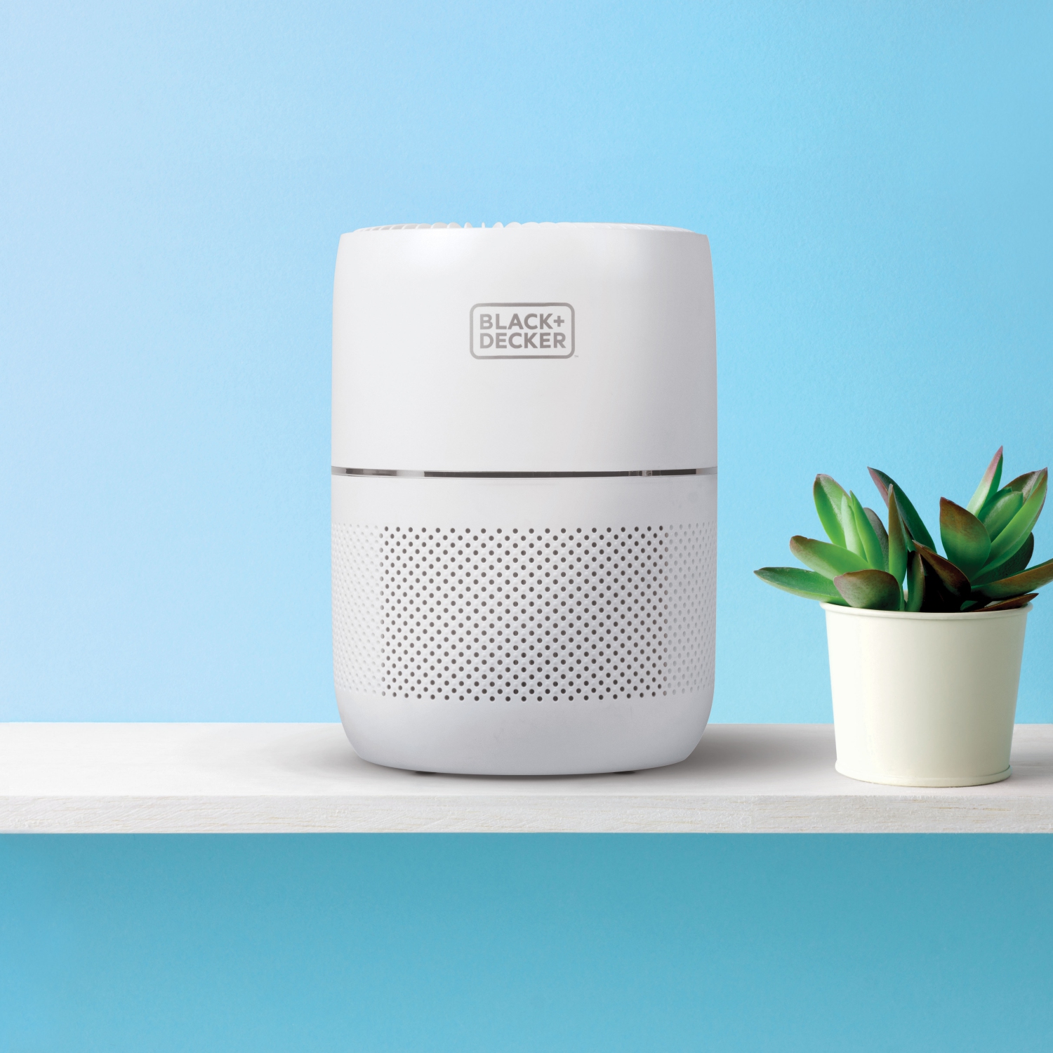 BLACK+DECKER Tabletop Air Purifier - 3-Stage Filtration System - HEPA Air Purifiers for Home,White