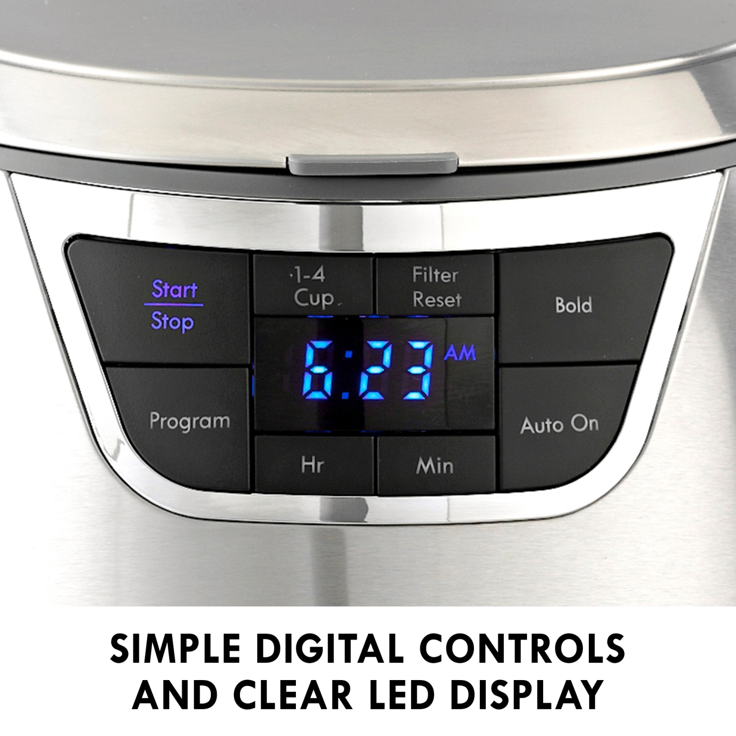 Kenmore 12-cup Coffee Maker With Aroma Control, Stainless Steel, Removable Water Tank, Glass Carafe, LED Display, Reusable Filter