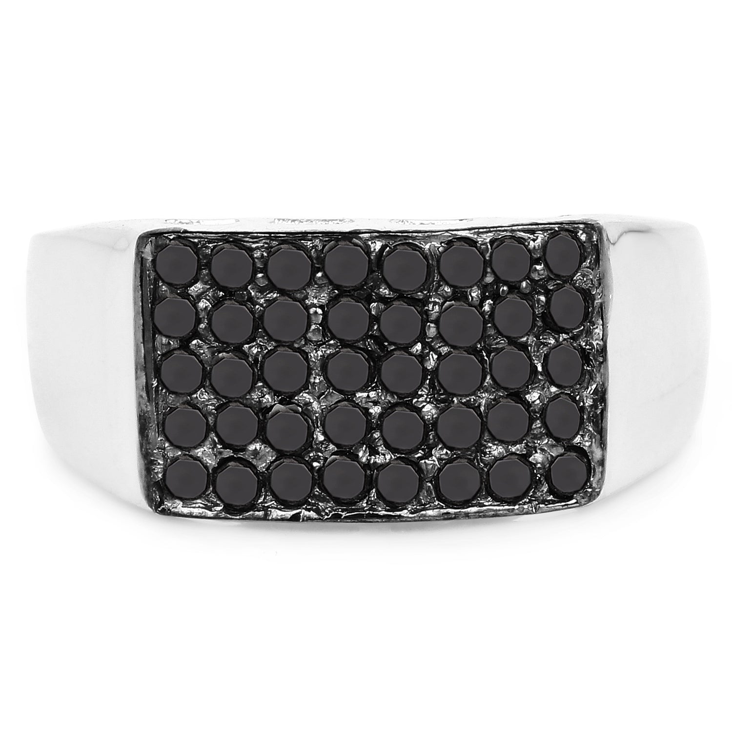 0.43 Carat Genuine Black Diamond .925 Sterling Silver Ring