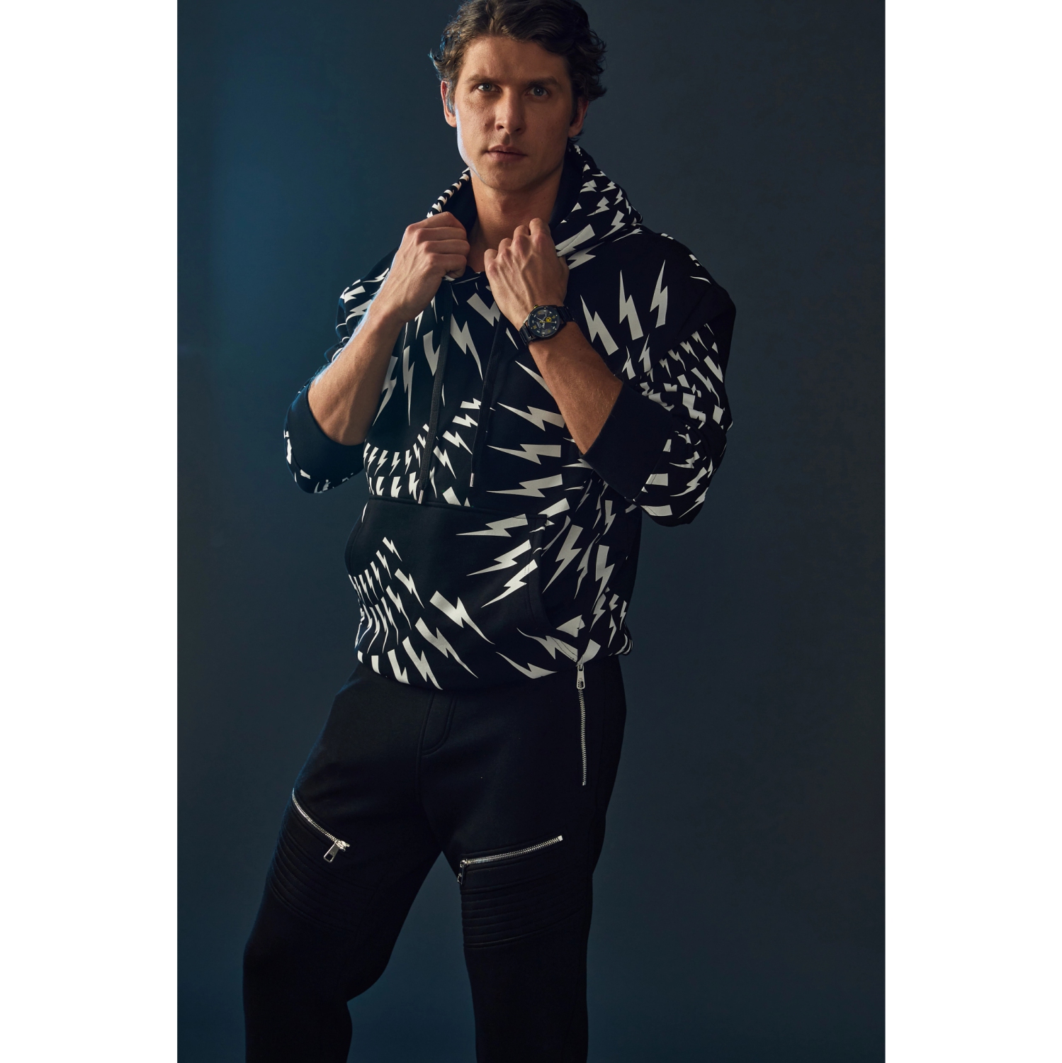 Marvel Mens Thor Japanese Eco-Drive Watch 42mm Black Stainless Steel Case and Bracelet with Black Dial