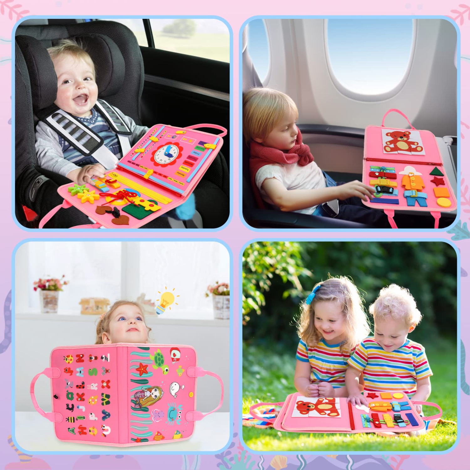 Mère et Enfant :: Planche d'activité jouet sensoriel pour bébé, jeu  d'apprentissage de la motricité Fine pour enfants, pour filles et garçons  de 1-2-3 ans