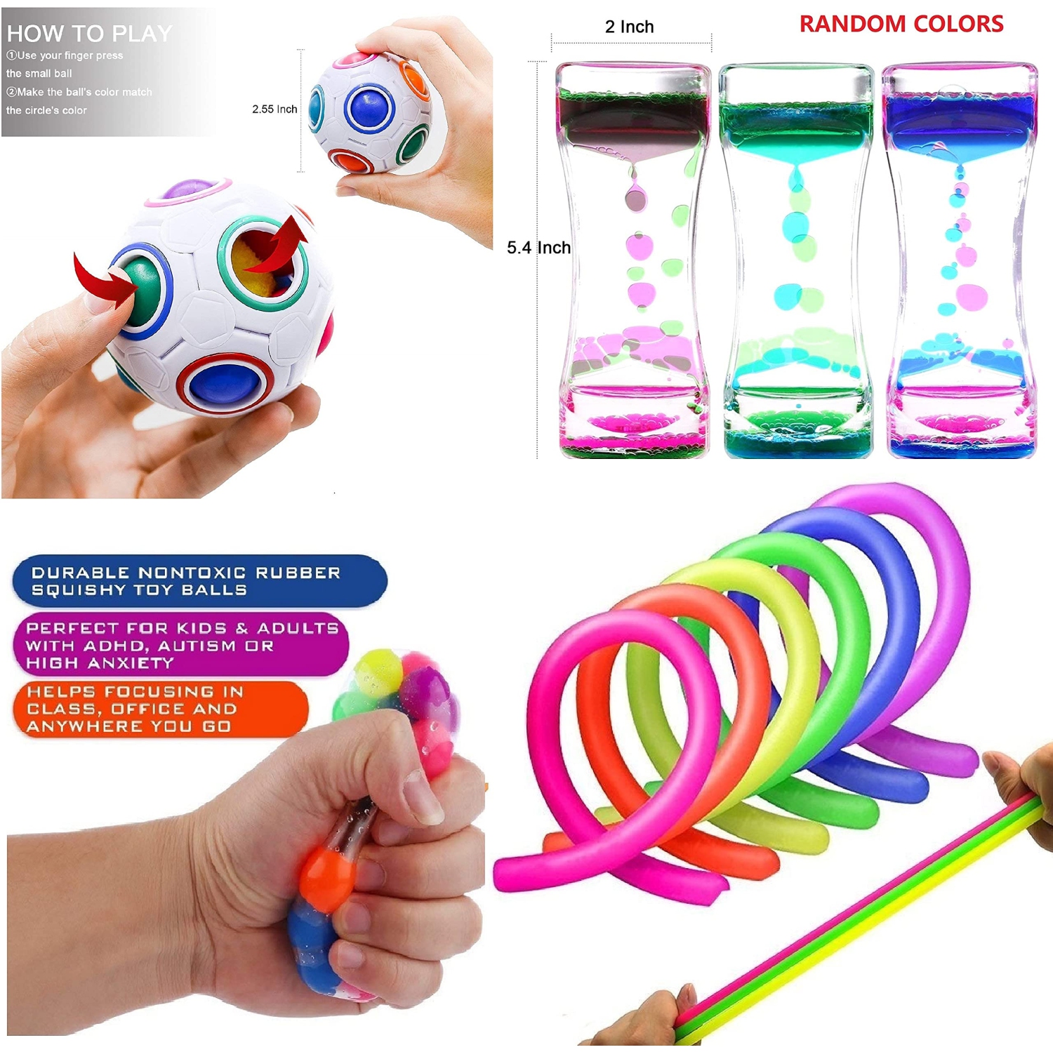 32 Pack Sensory Fidget Toys Set Stress Relief Kits for Kids Adults, Stocking Stuffers,School Classroom Rewards Carnival Part