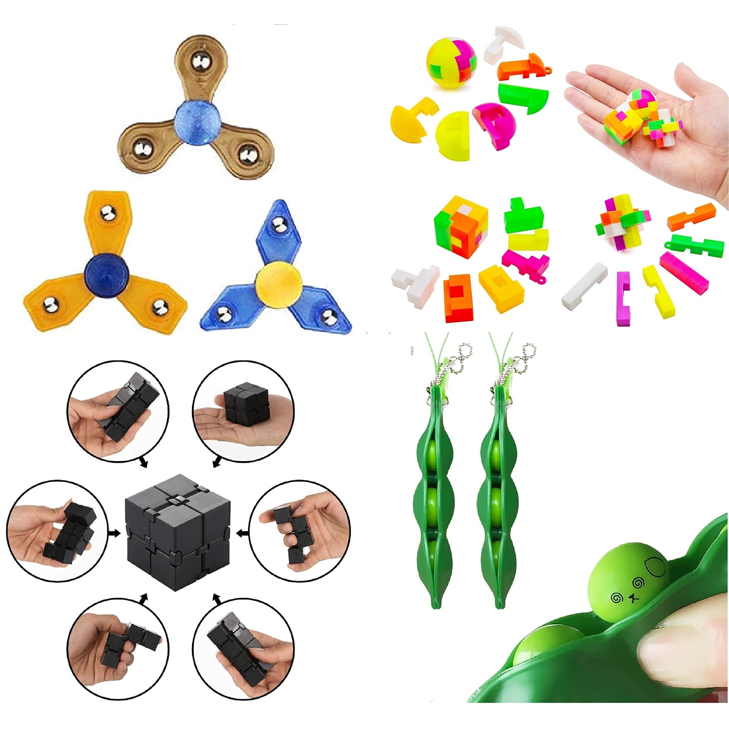 32 Pack Sensory Fidget Toys Set Stress Relief Kits for Kids Adults, Stocking Stuffers,School Classroom Rewards Carnival Part