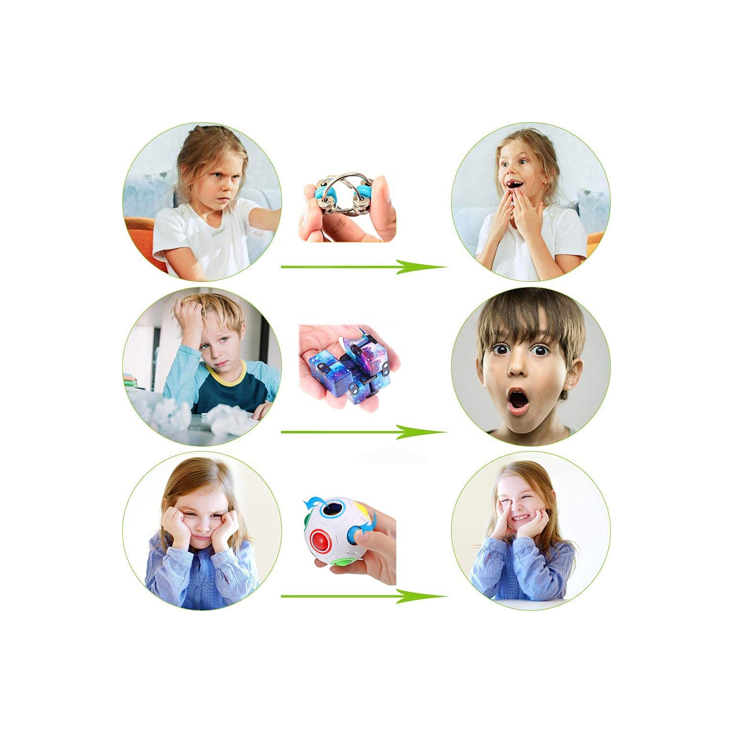 56 Pack Fidget Figet Sensory Toy Box Set Bulk Pop Poppers Anxiety Autism Stress Bubble Game Christmas Stocking Stuff Prize C