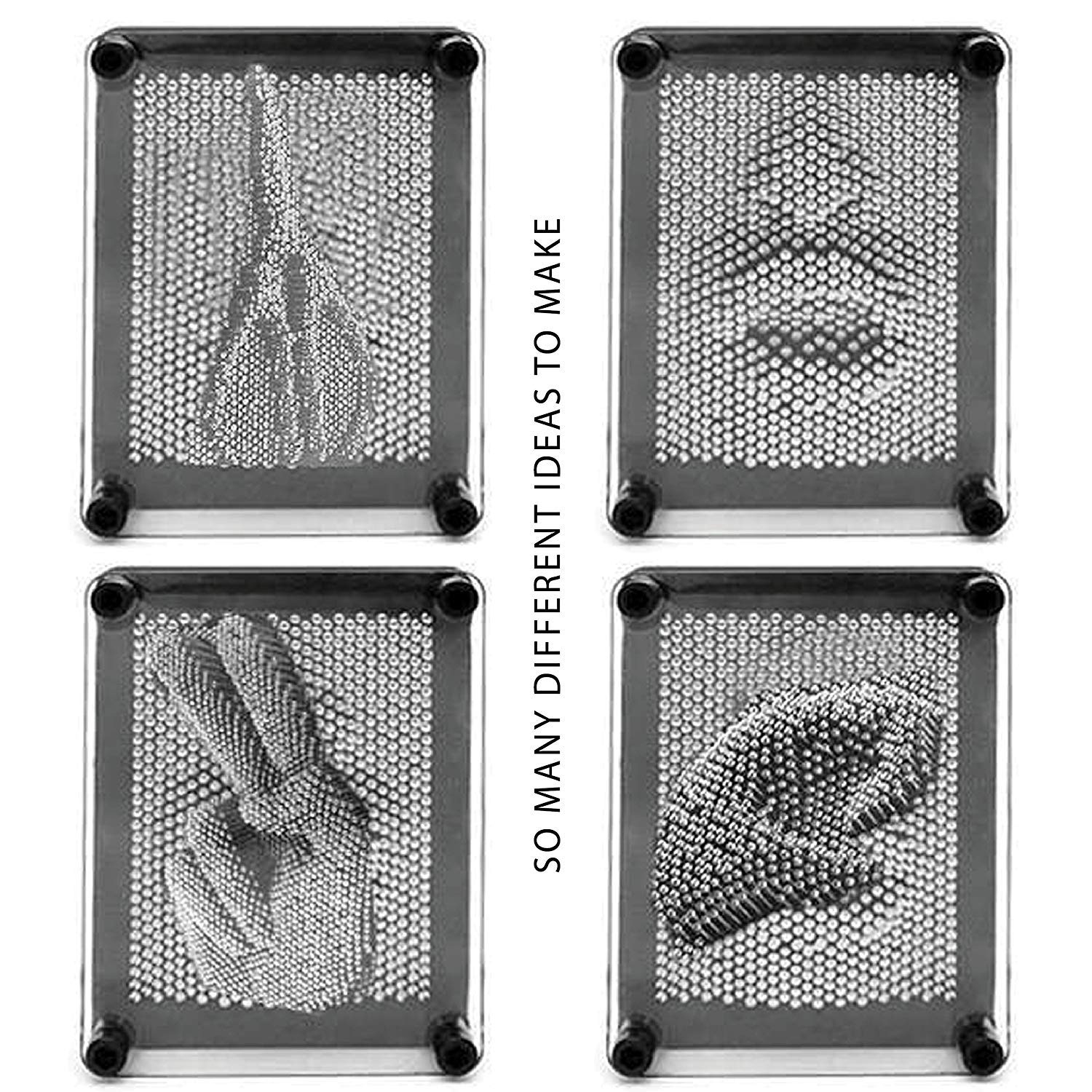 Classic 3D Metal Pin Art Toy - 8in x 6in 3D Large Size Pin Art Board for Kids or Adults