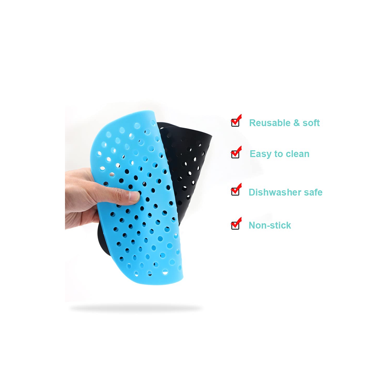 2 doublures réutilisables fritteuse à air chaud, tapis de panier carré en silicone fritteuse à air chaud de 8.5 po, accessoires fritteuse à air chaud