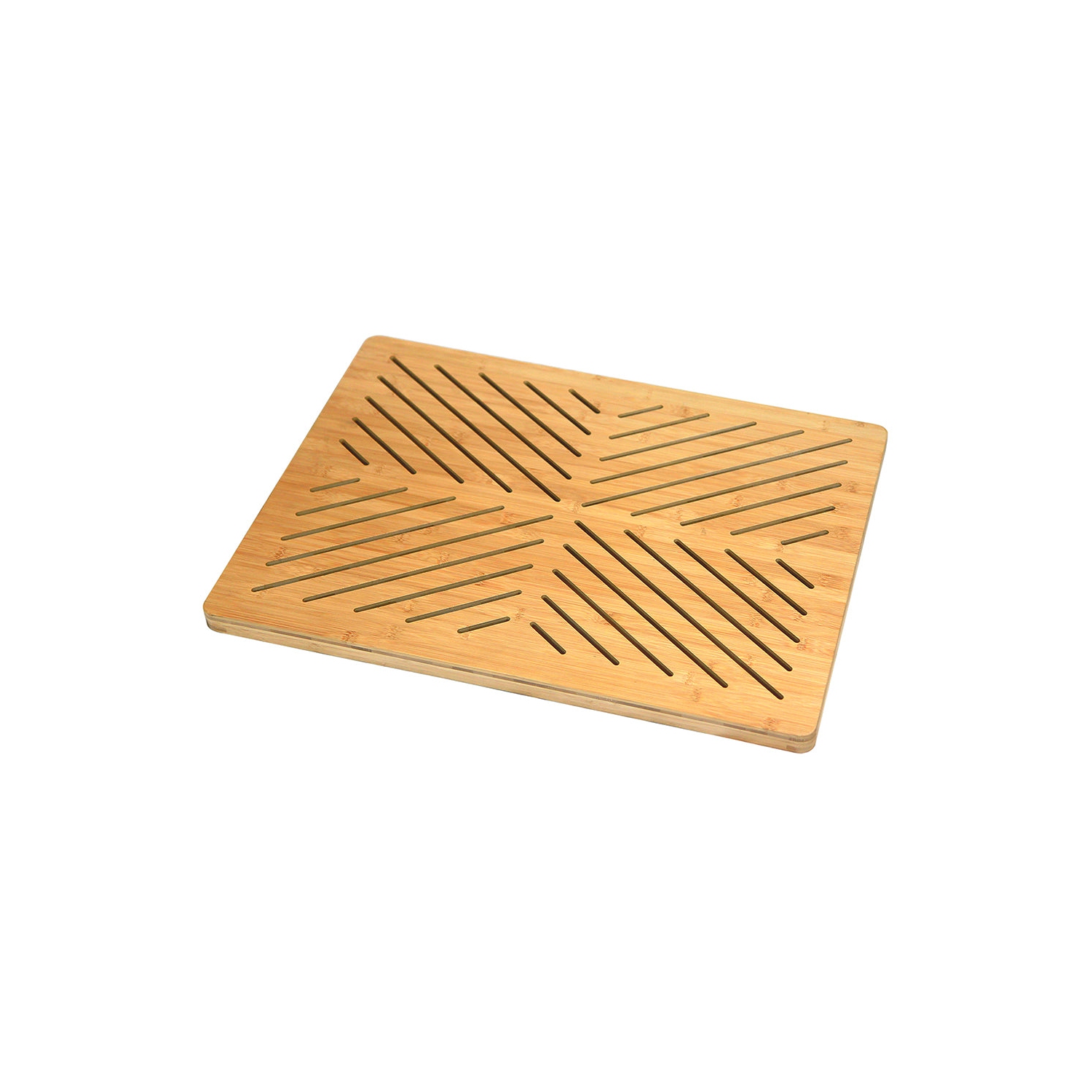 Oceanstar Bamboo Floor and Bath mat with Non-Slip Rubber Feet