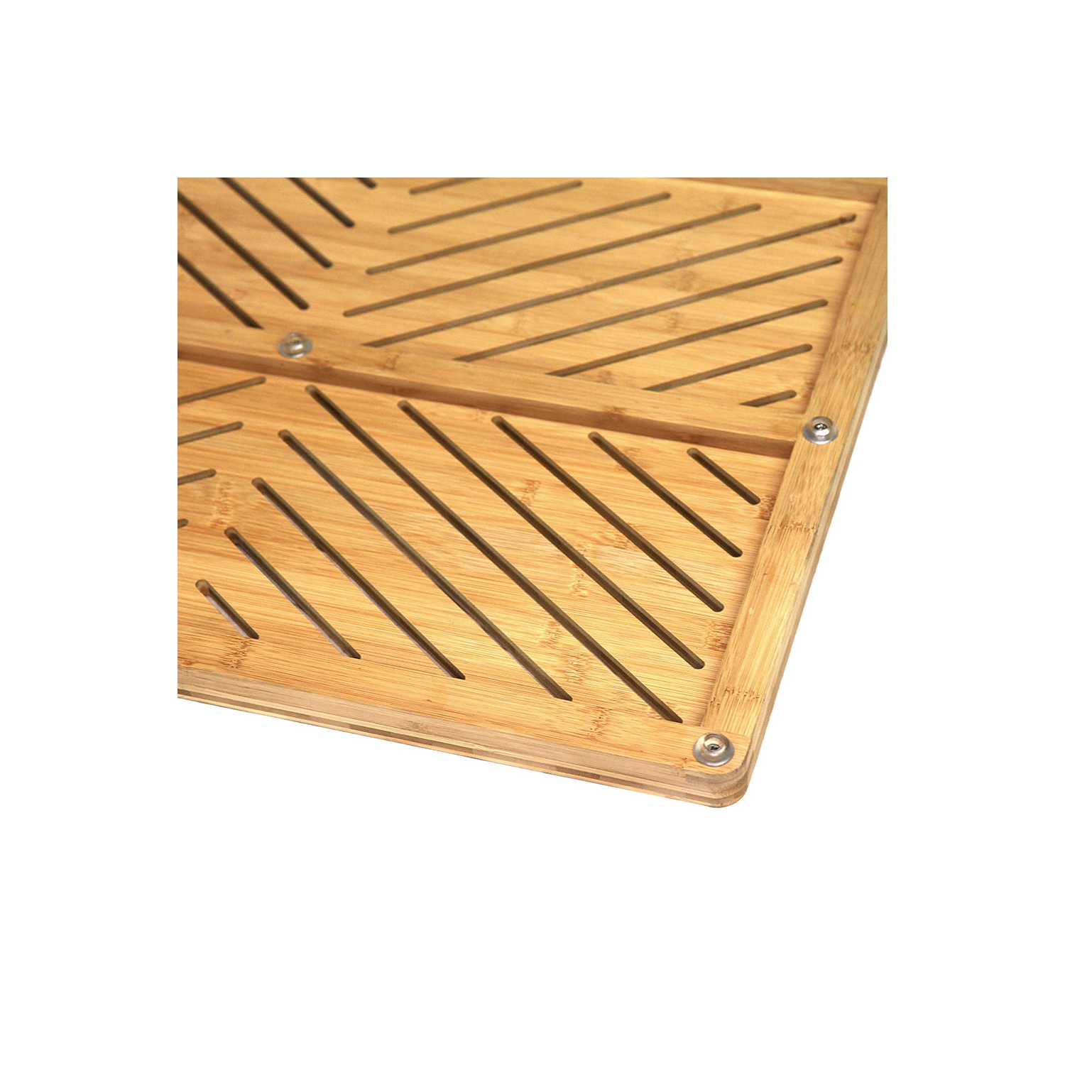 Oceanstar Bamboo Floor and Bath mat with Non-Slip Rubber Feet