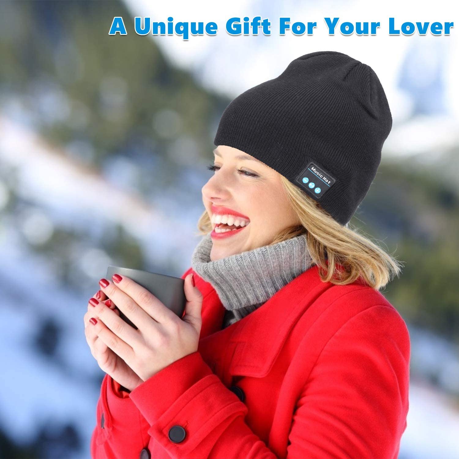 Unisex Wireless Beanie Hat with Exquisite Packaging Wireless Earphone Hat Music Hat Winter Knit Cap