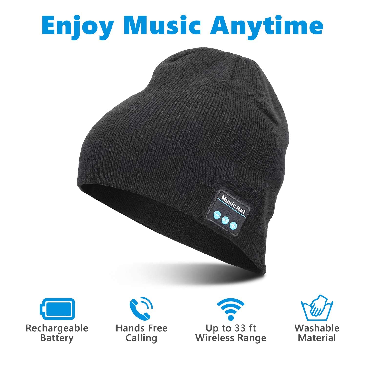 Unisex Wireless Beanie Hat with Exquisite Packaging Wireless Earphone Hat Music Hat Winter Knit Cap