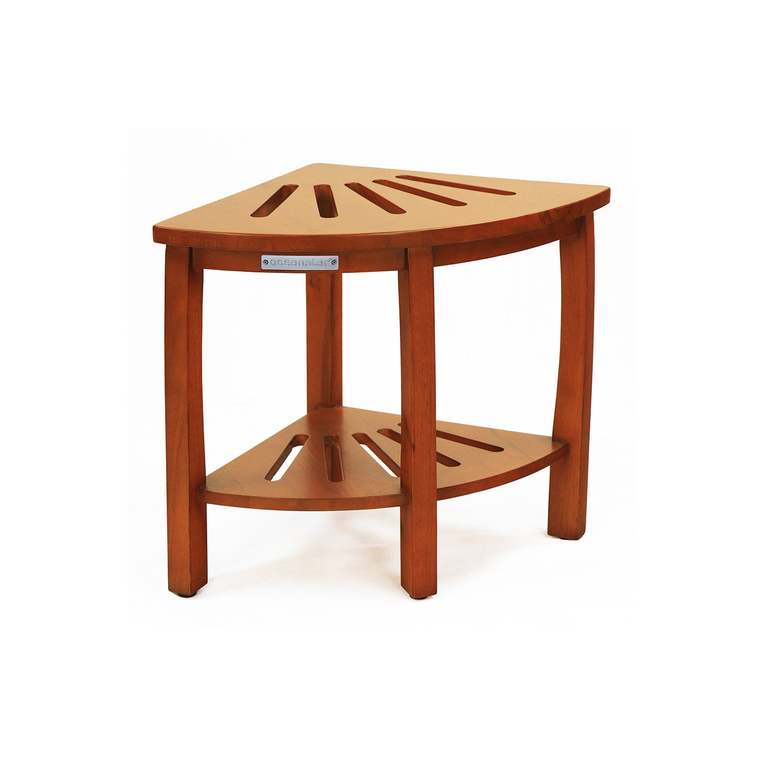 Oceanstar Corner Spa Shower Bench Seat with Storage Shelf