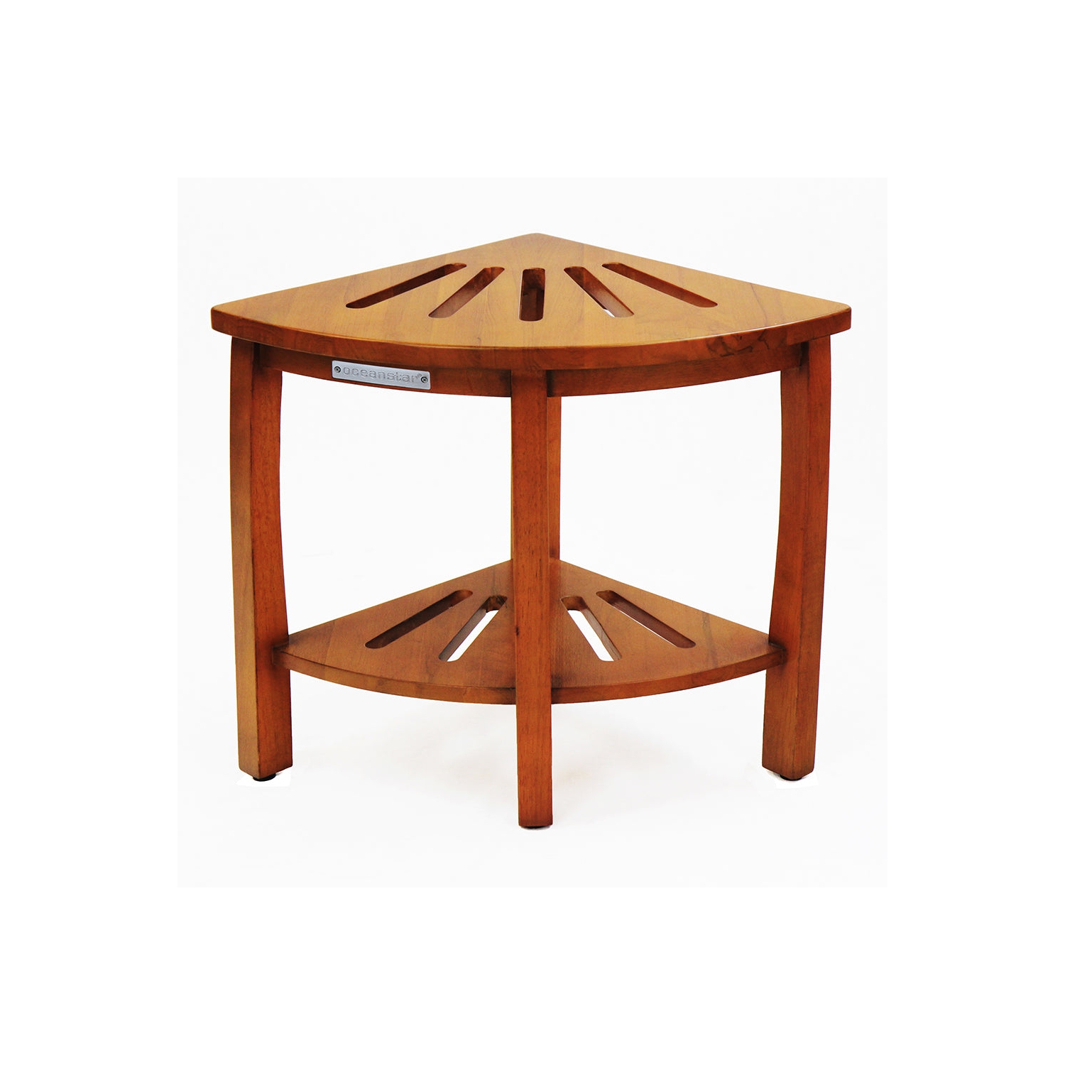 Oceanstar Corner Spa Shower Bench Seat with Storage Shelf