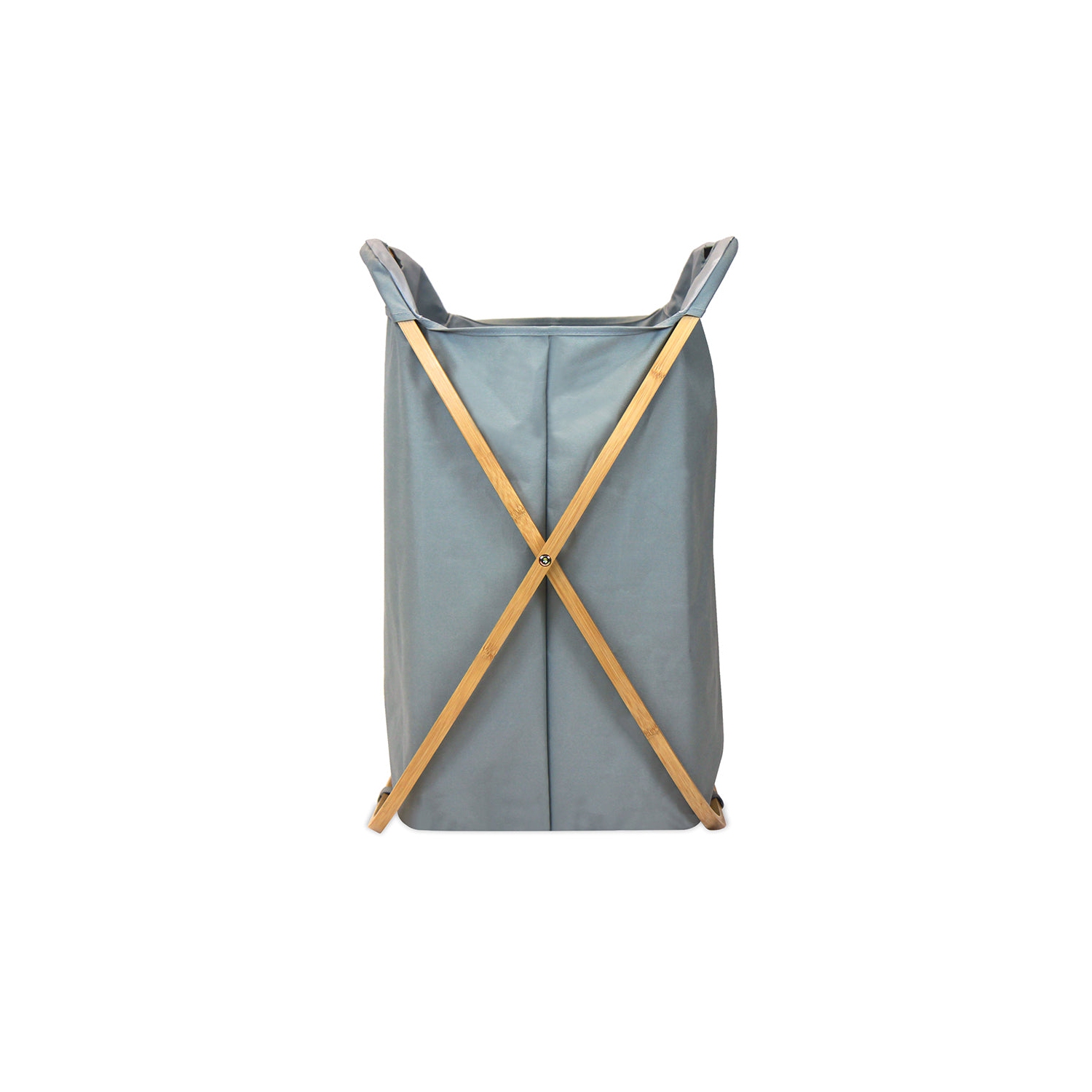 Oceanstar Bamboo Folding X-Frame Laundry Hamper Sorter