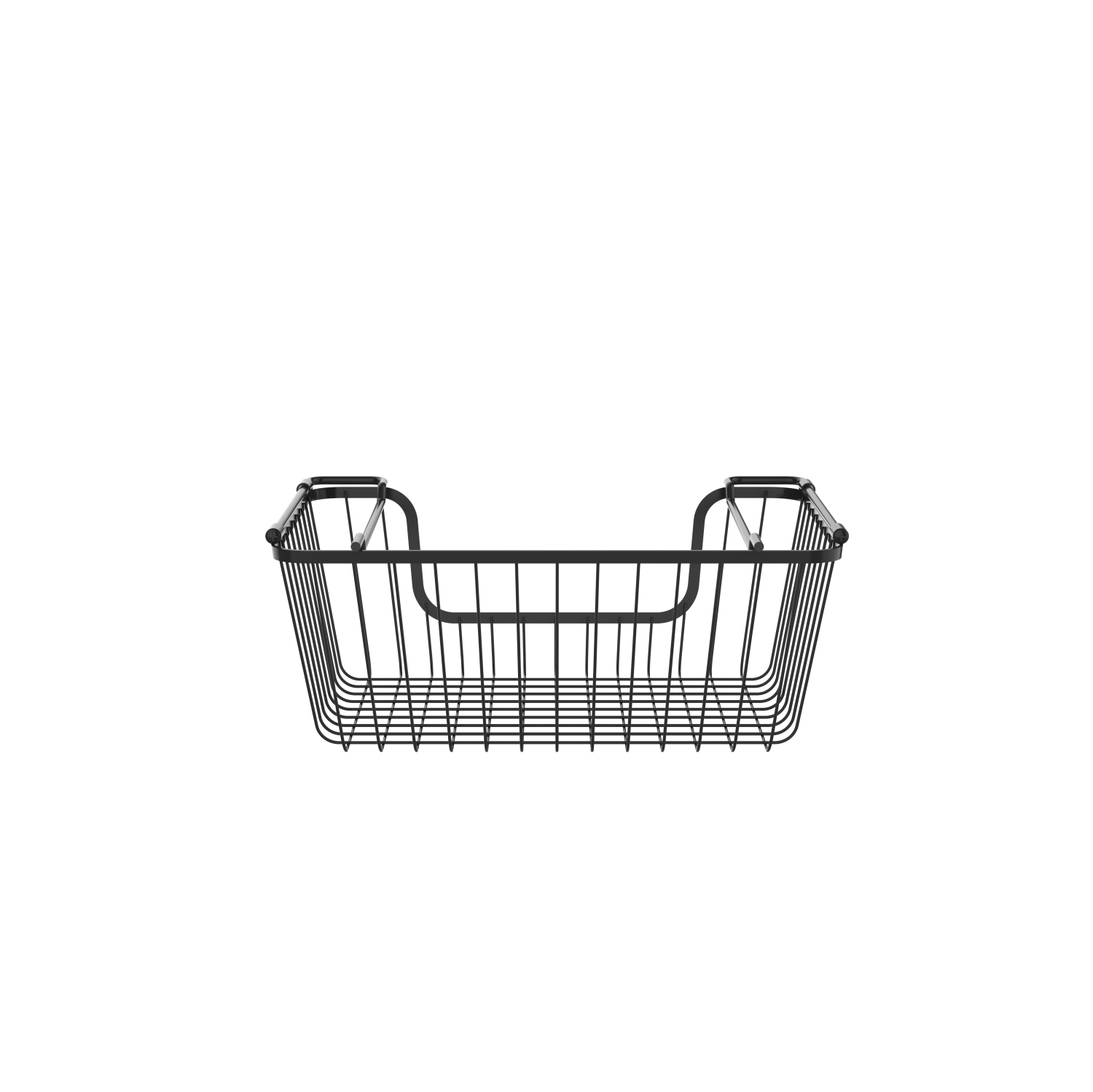 Oceanstar Stackable Metal Wire Storage Basket Set for Pantry, Countertop, Kitchen or Bathroom – Black, Set of 2