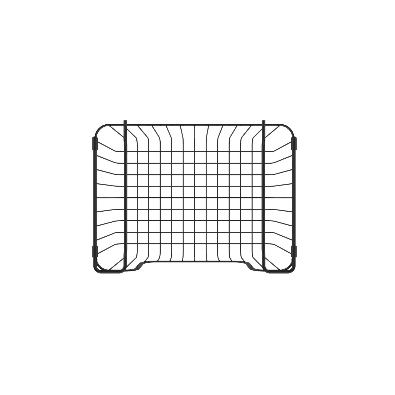 Oceanstar Stackable Metal Wire Storage Basket Set for Pantry, Countertop, Kitchen or Bathroom – Black, Set of 2