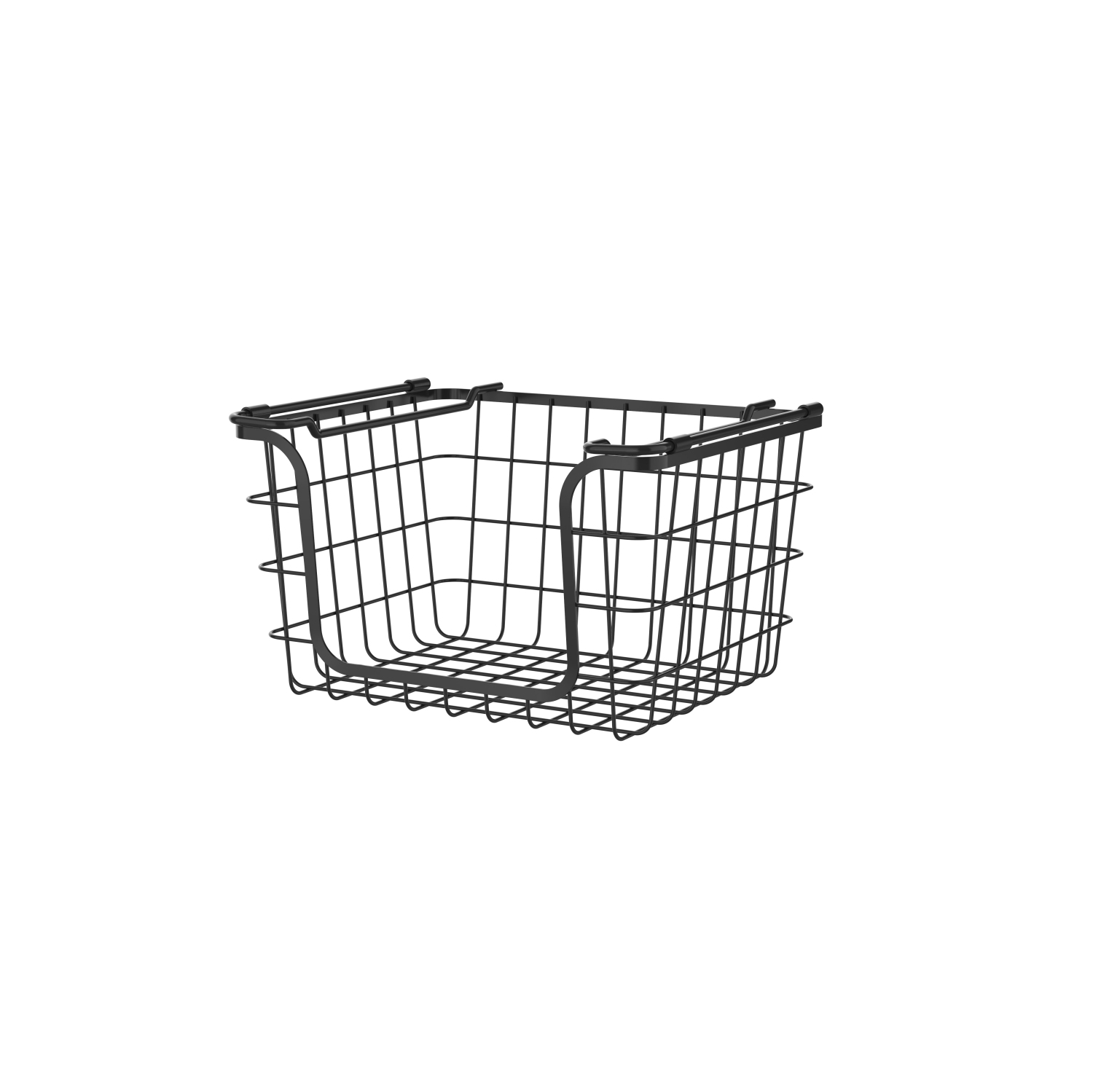 Oceanstar – Ensemble de paniers de rangement empilables en fil métallique pour garde-manger, comptoir, cuisine ou salle de bain, noir, ensemble de 3