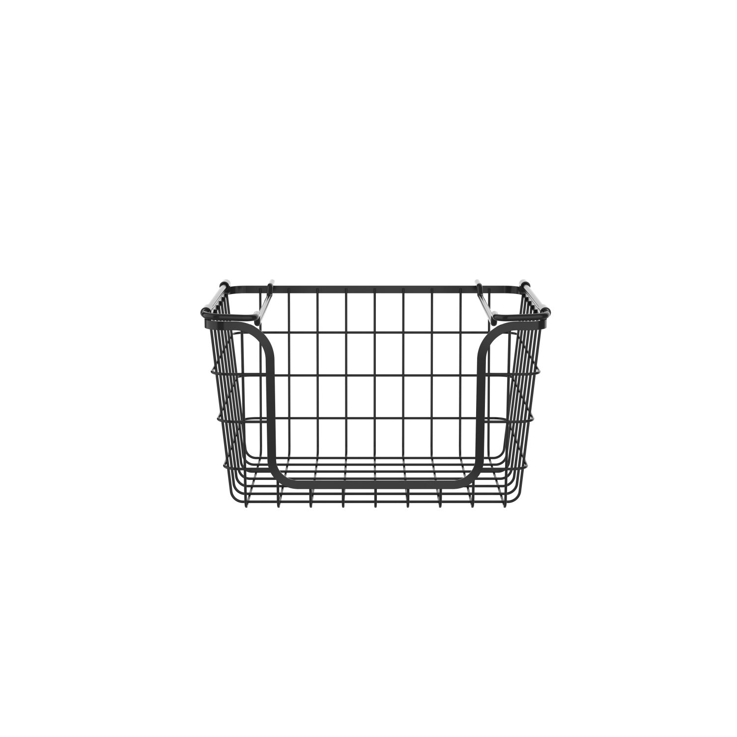 Oceanstar – Ensemble de paniers de rangement empilables en fil métallique pour garde-manger, comptoir, cuisine ou salle de bain, noir, ensemble de 3