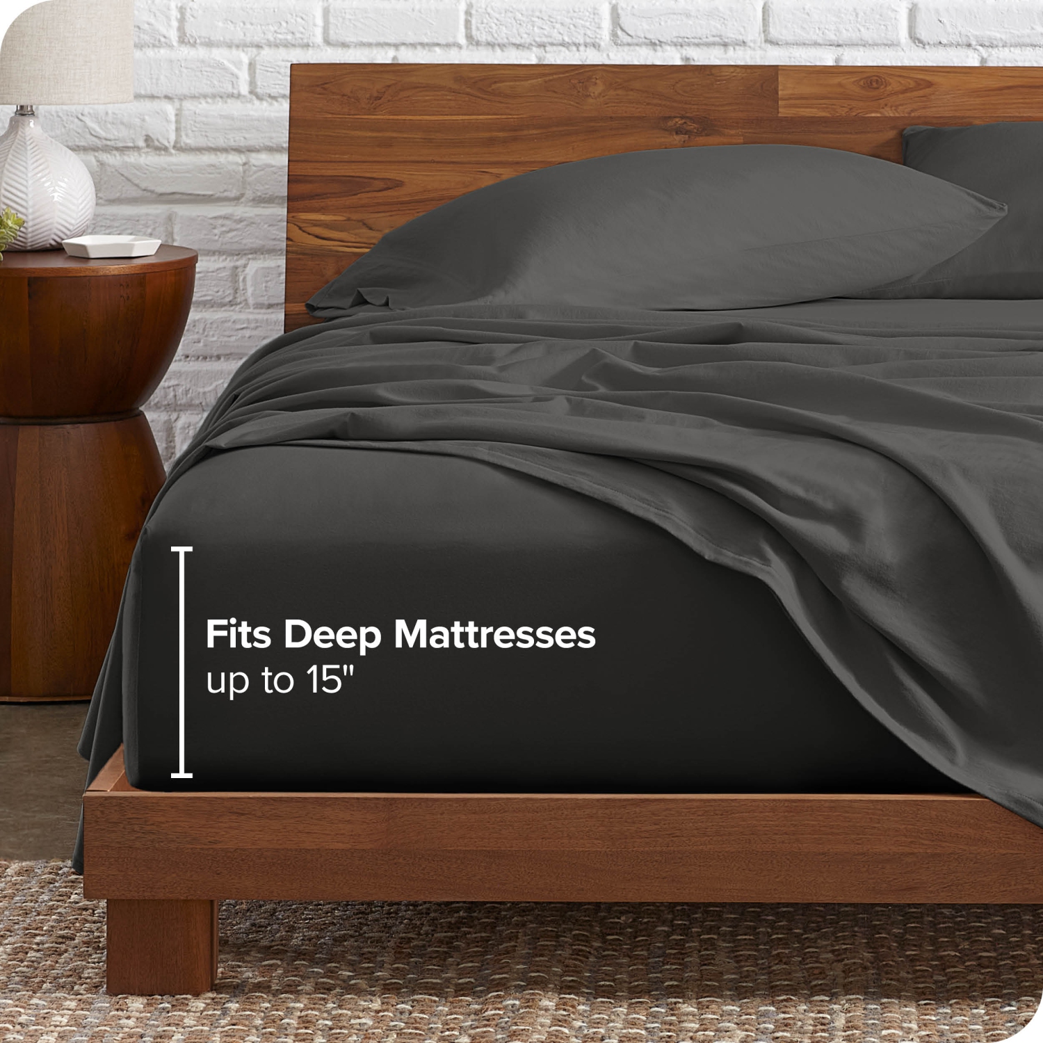 Bare Home Organic Flannel Sheet Set 100% Cotton, Velvety Soft Heavyweight - Double Brushed - Deep Pocket