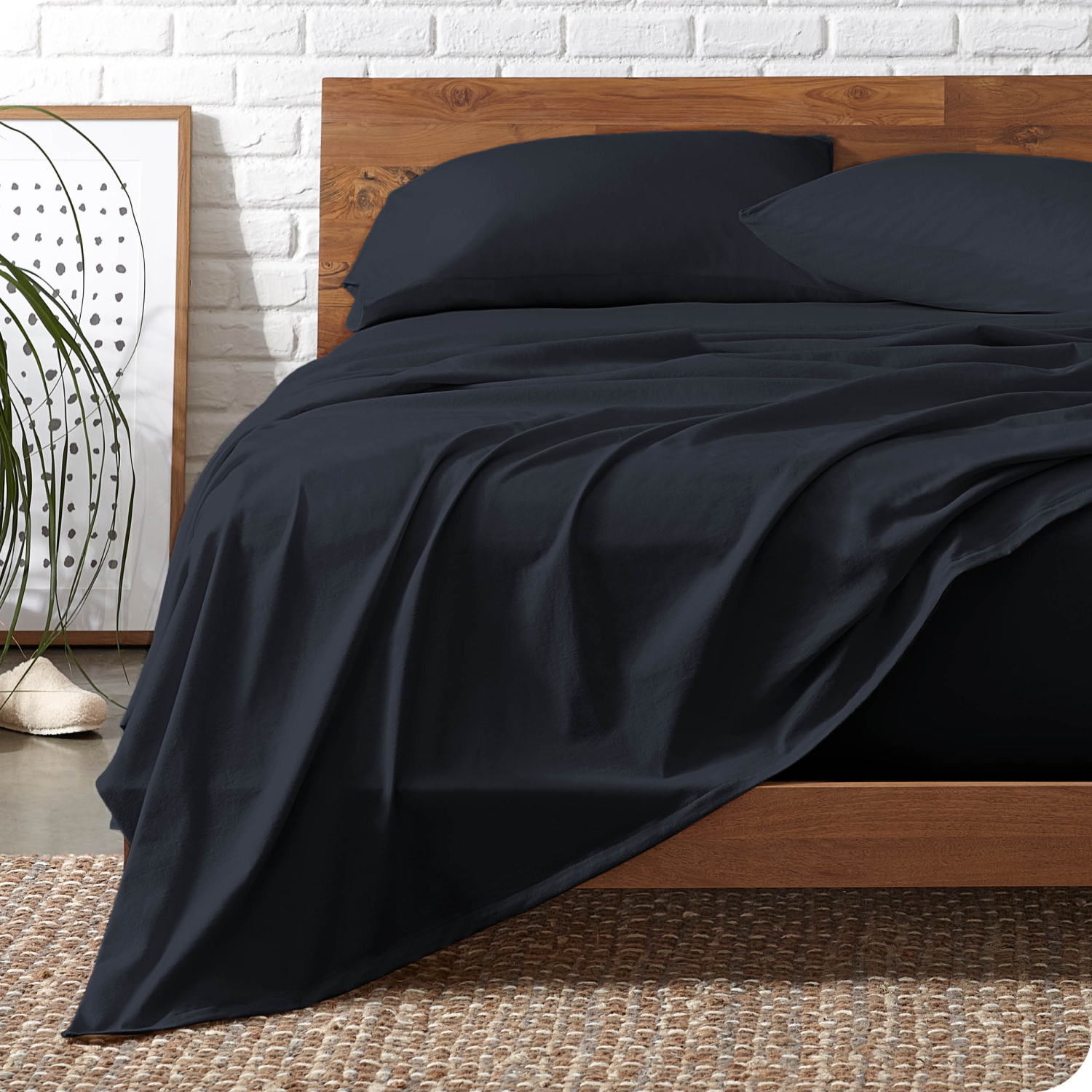 Bare Home Organic Flannel Sheet Set 100% Cotton, Velvety Soft Heavyweight - Double Brushed - Deep Pocket