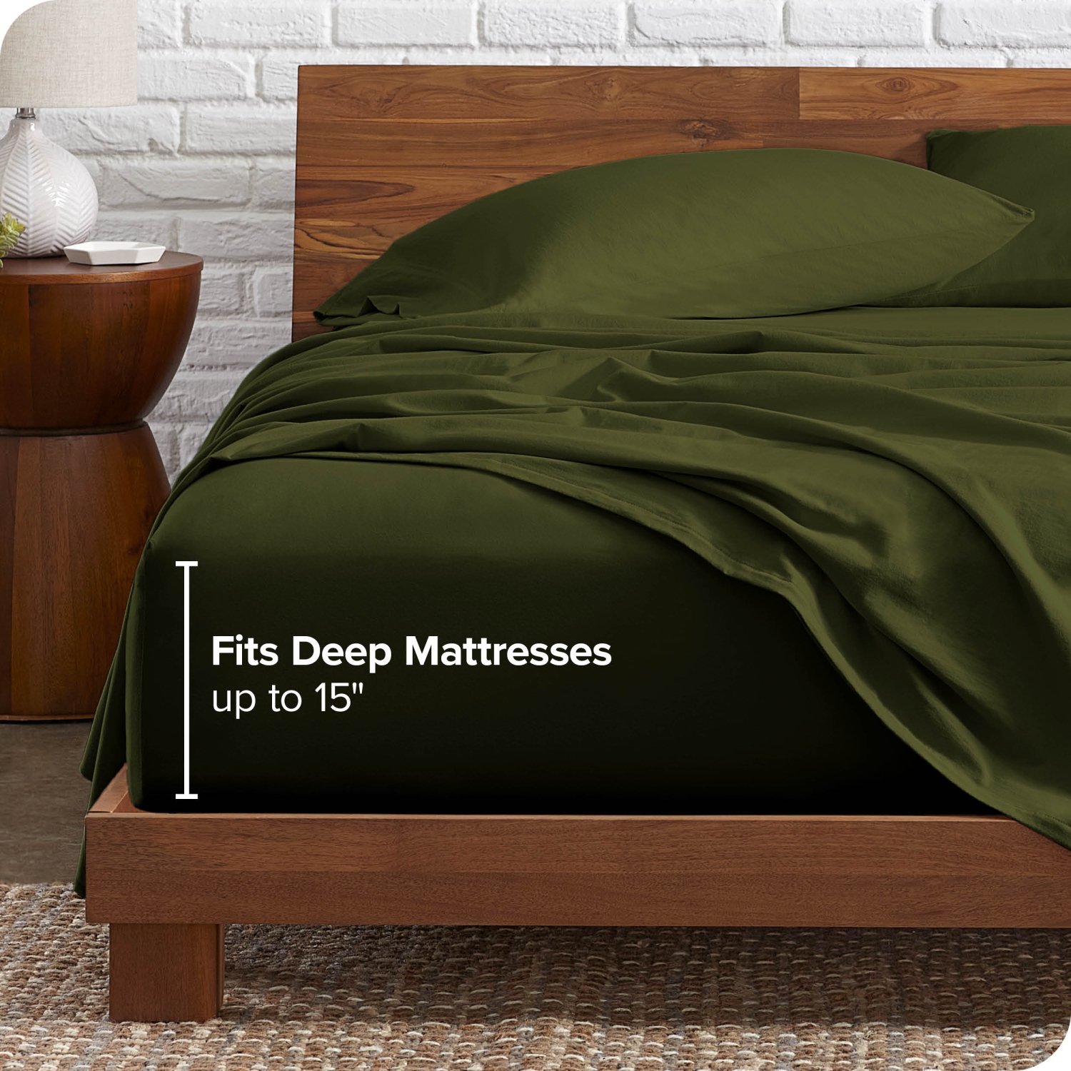 Bare Home Organic Flannel Sheet Set 100% Cotton, Velvety Soft Heavyweight - Double Brushed - Deep Pocket