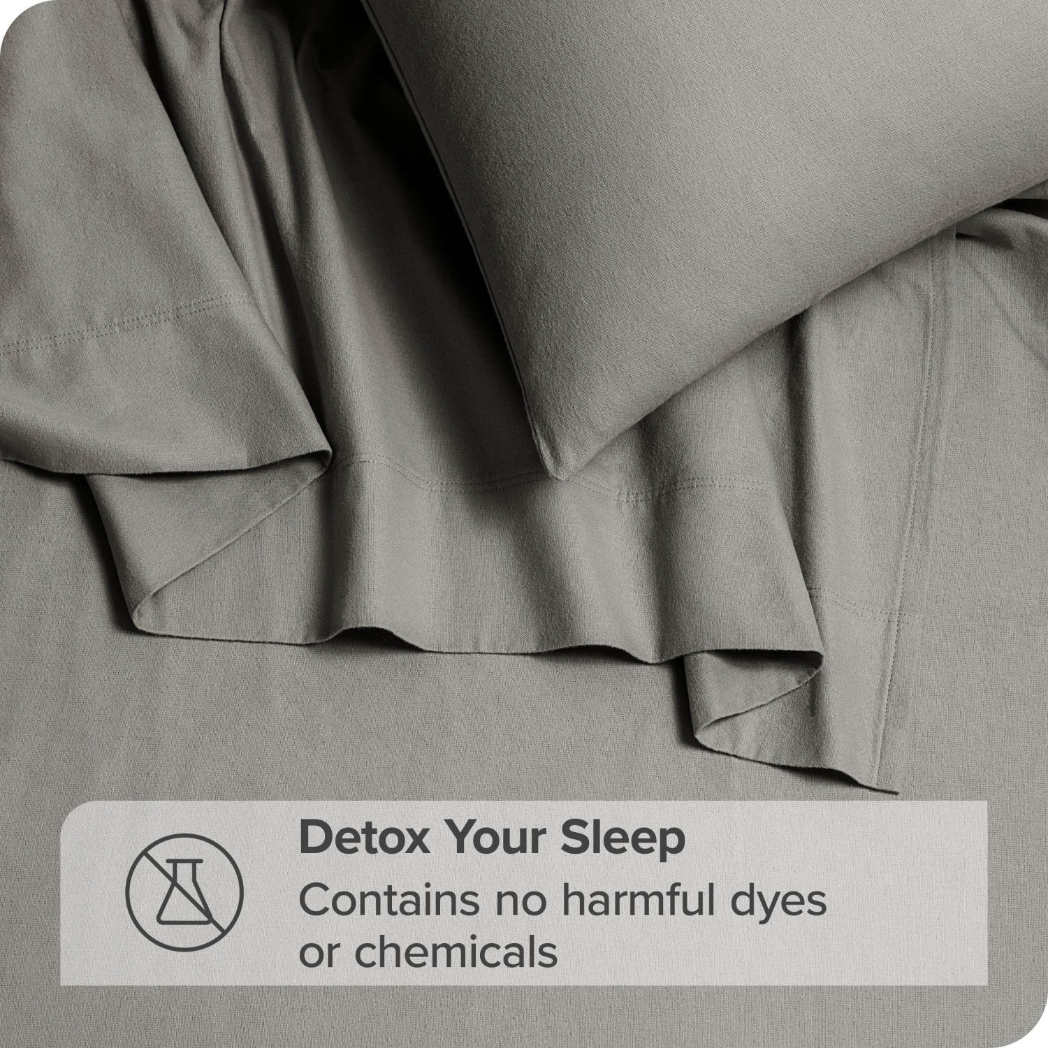 Draps en flanelle biologique Bare Home 100 % coton, velours doux, épais. - Double brossé - Deep Pocket