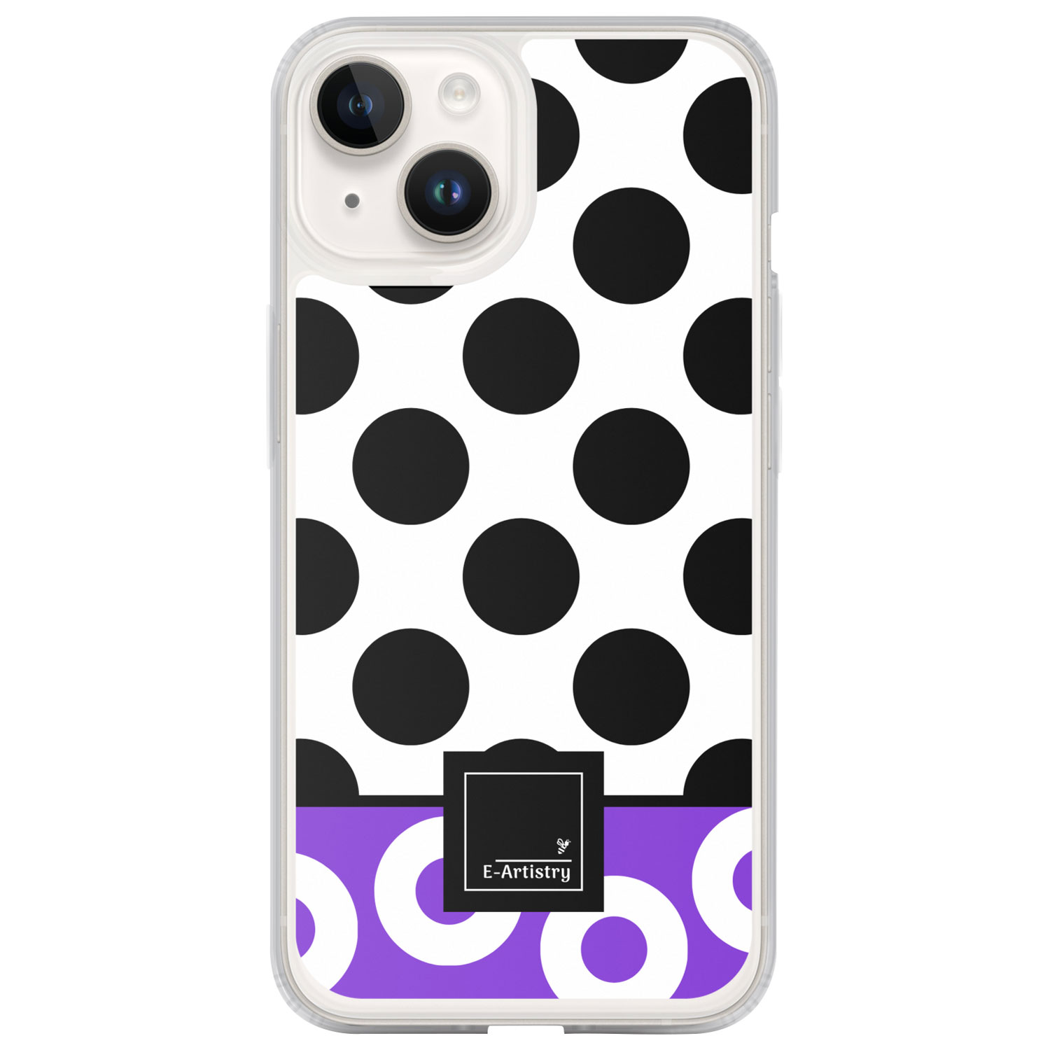 E-Artistry Lottie Dottie Fitted Hard Shell Case for iPhone 14 - Grape/Purple