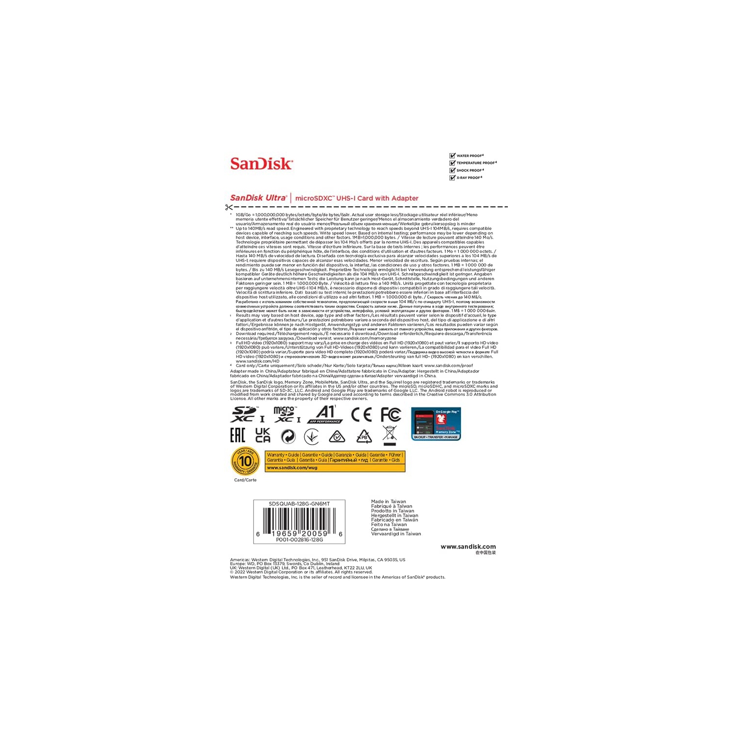 2-pack SanDisk 128GB Ultra Micro SDXC Memory Card - + Adapter