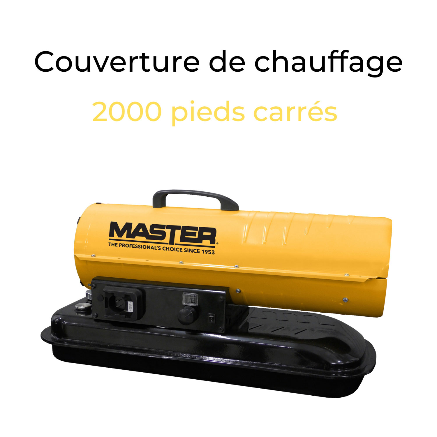 Radiateur au diesel/kérosène et à batterie de Master - 80 000 BTU - Jaune