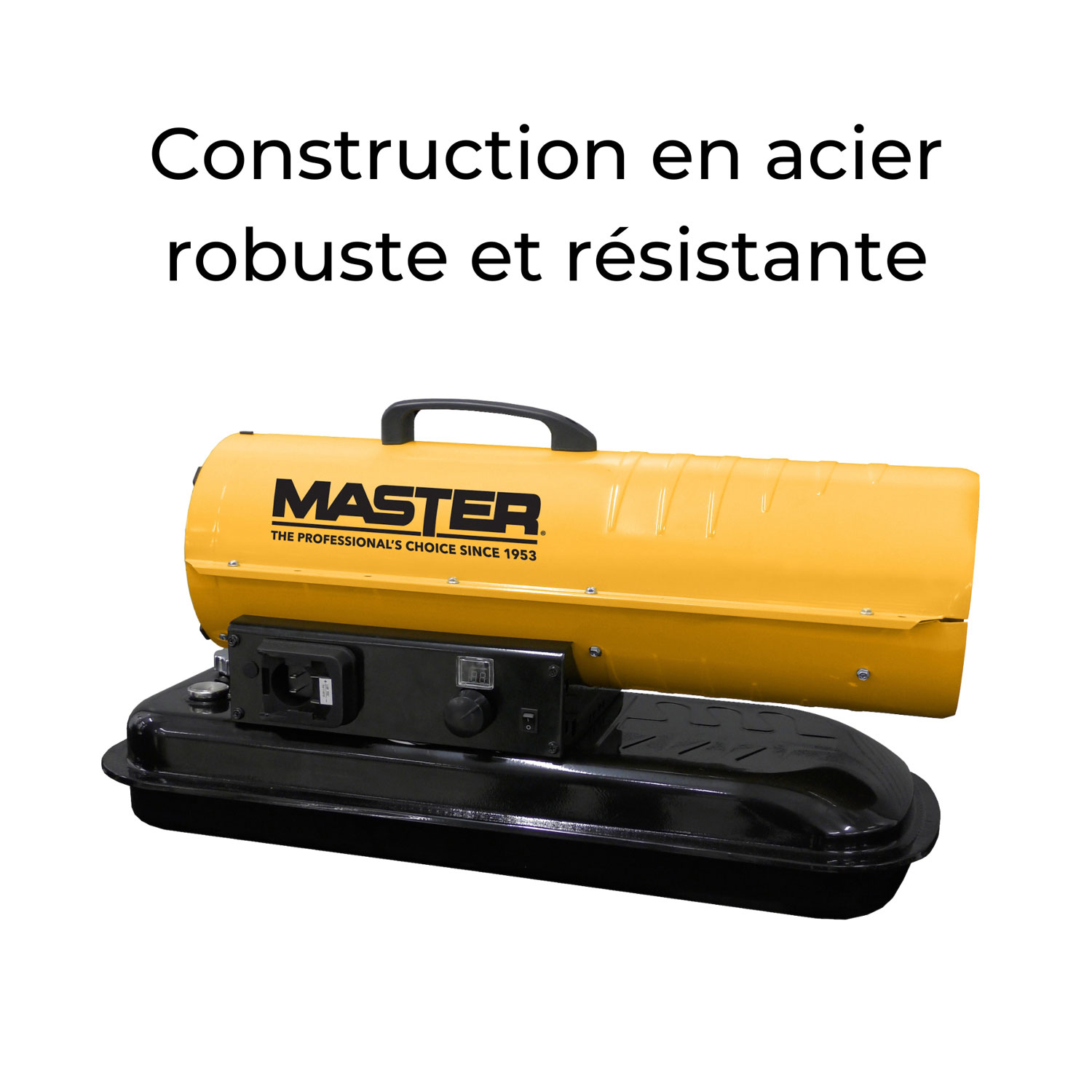 Radiateur au diesel/kérosène et à batterie de Master - 80 000 BTU - Jaune